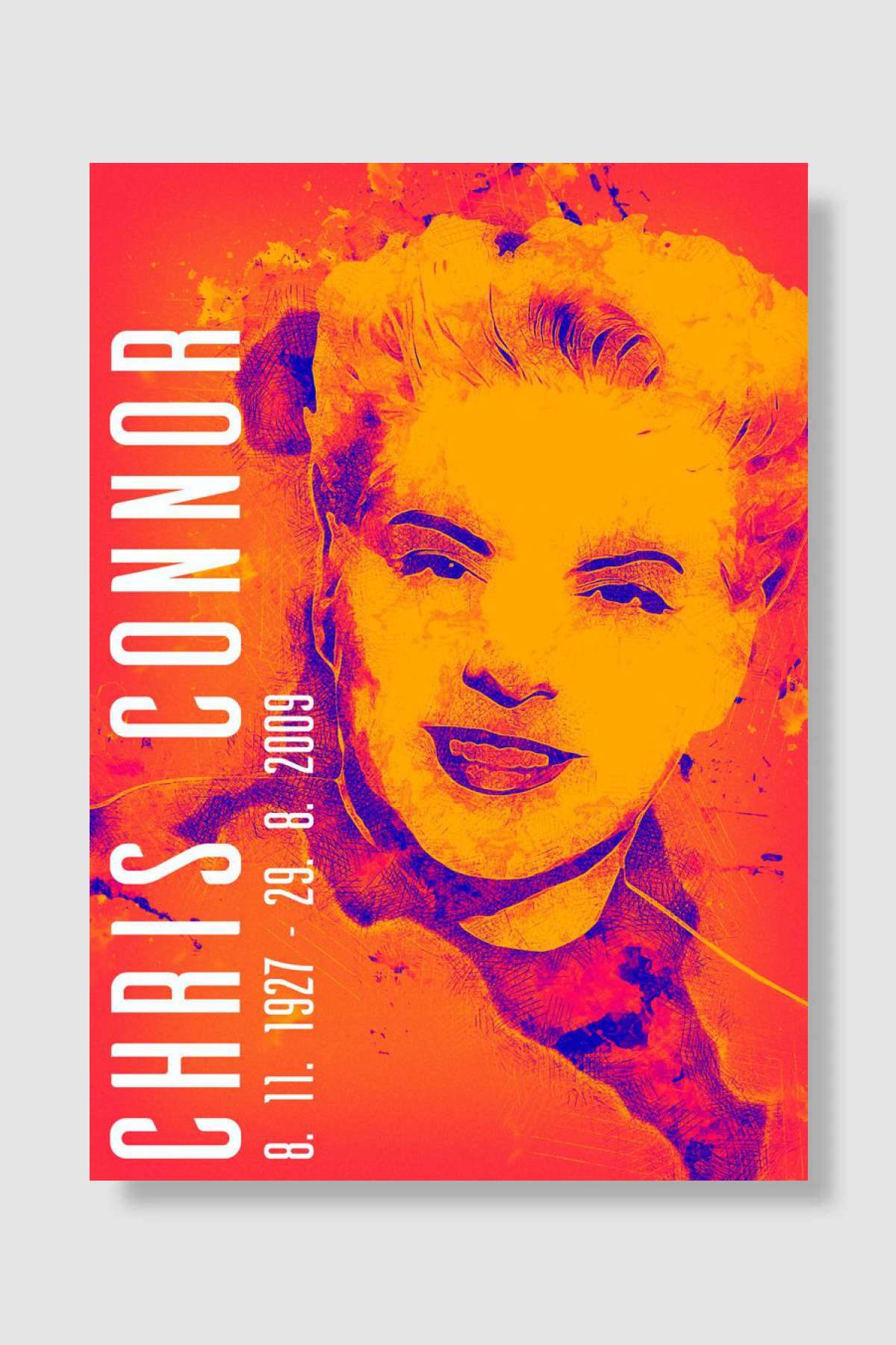 Chris Connor Müzik Poster Çerçevesiz Yüksek Kalite Müzik Afiş Duvar Poster