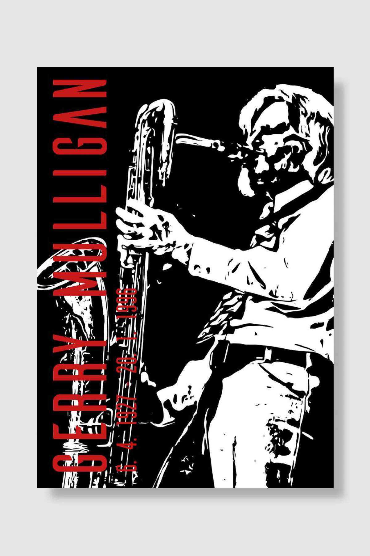 Gerry Mulligan Müzik Poster Çerçevesiz Yüksek Kalite Müzik Afiş Duvar Poster
