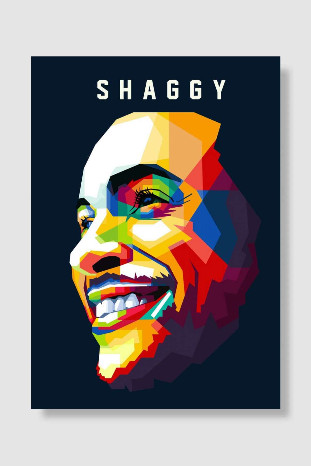Shaggy Wpap Pop Art Müzik Poster Çerçevesiz Yüksek Kalite Müzik Afiş Duvar Poster