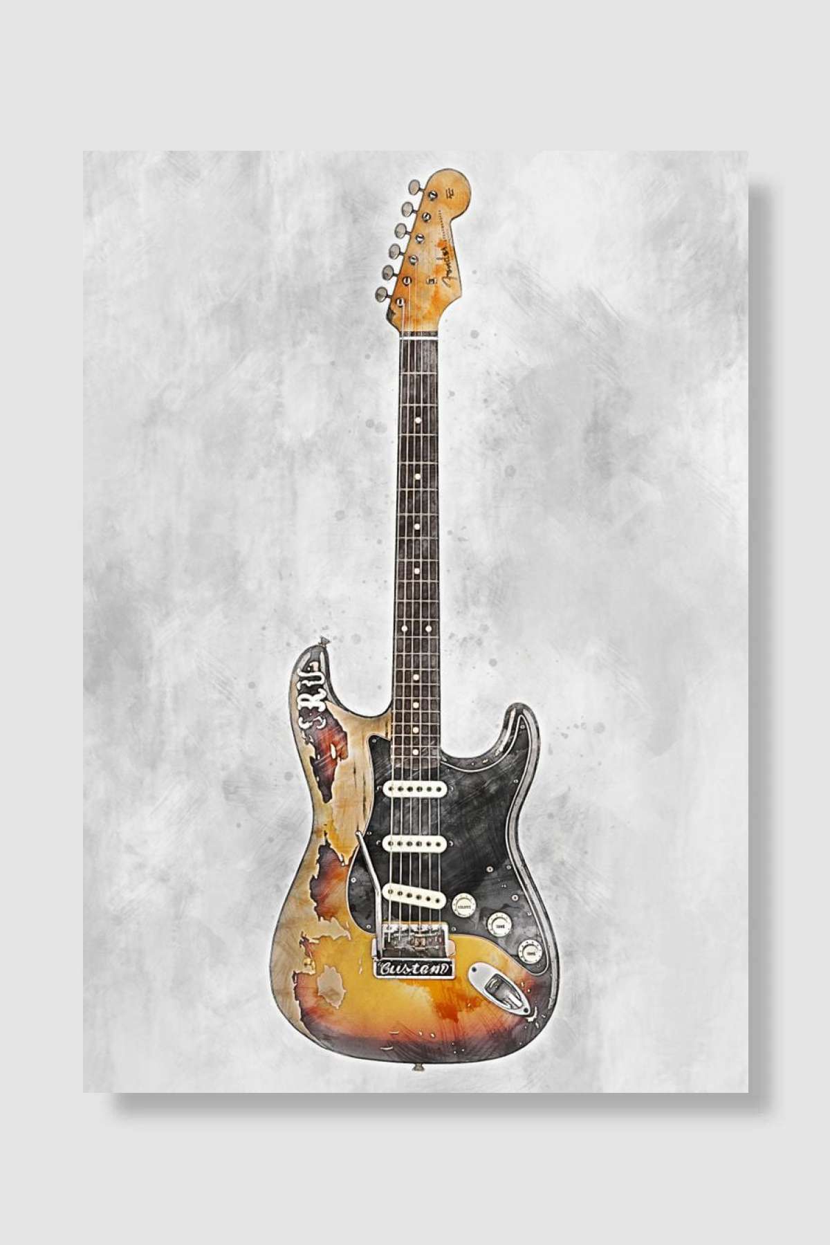 Electric guitar 12 Müzik Poster Çerçevesiz Yüksek Kalite Müzik Afiş Duvar Poster