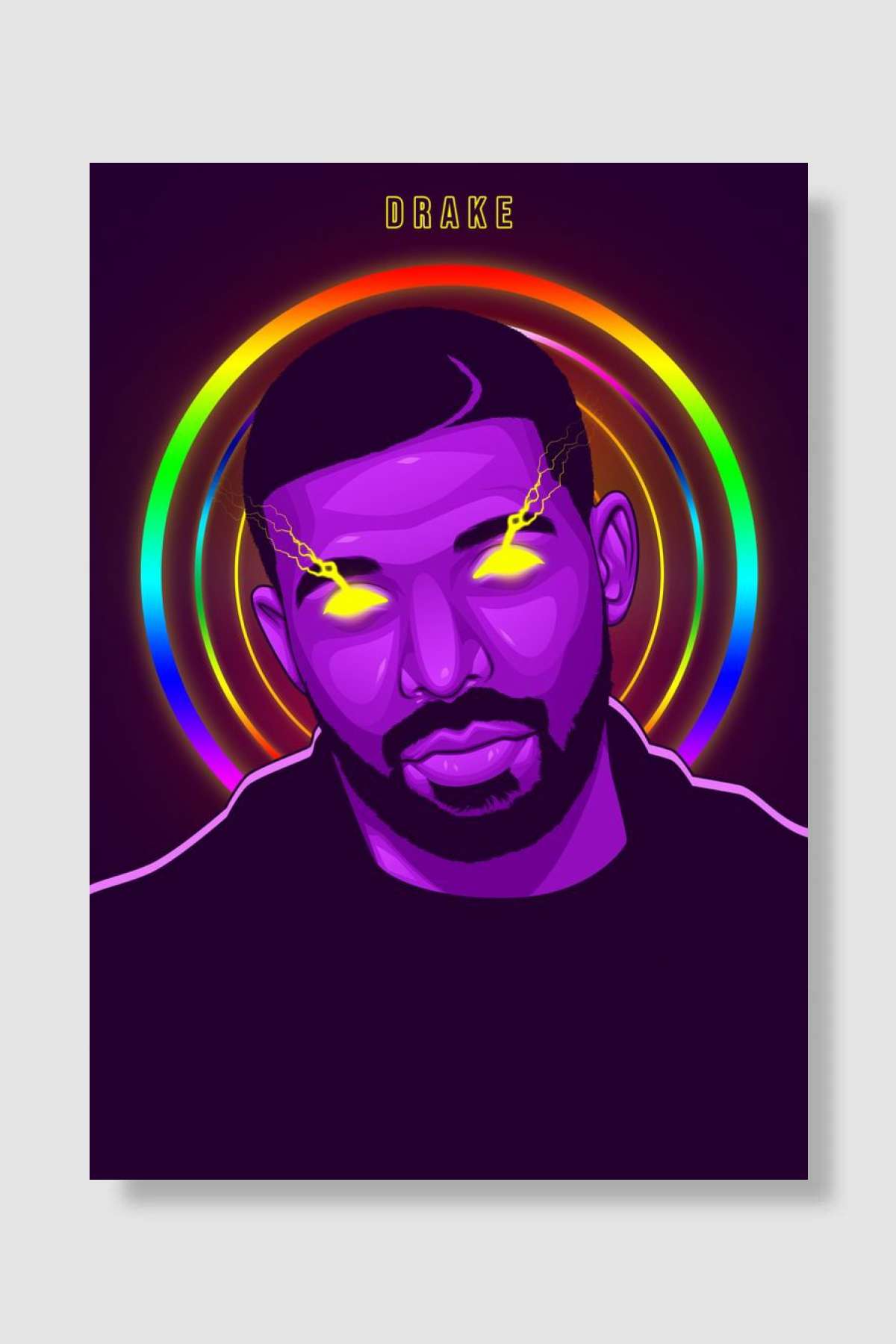 Drake Metal Artwork Müzik Poster Çerçevesiz Yüksek Kalite Müzik Afiş Duvar Poster