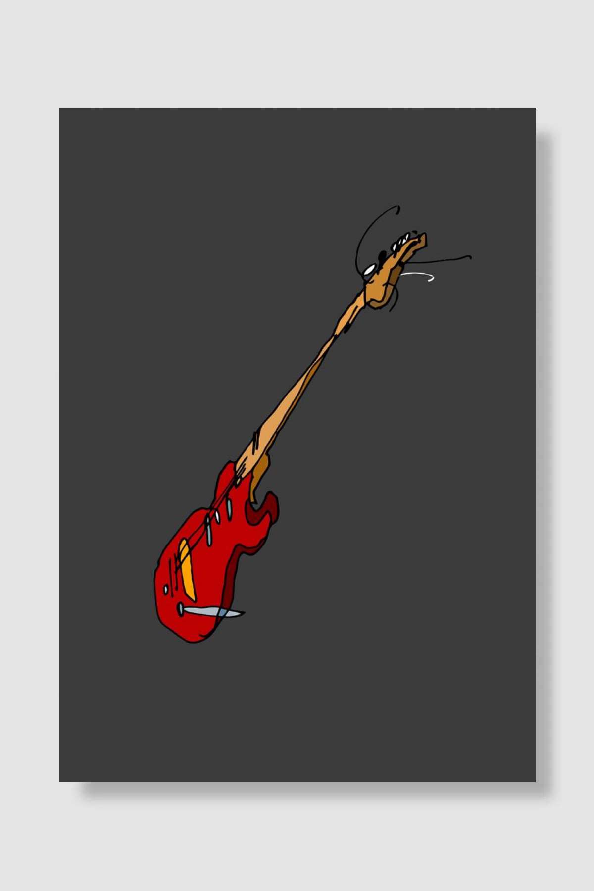 Abstract Guitar Müzik Poster Çerçevesiz Yüksek Kalite Müzik Afiş Duvar Poster