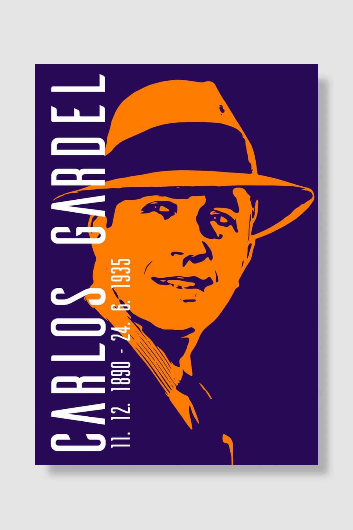 Carlos Gardel Müzik Poster Çerçevesiz Yüksek Kalite Müzik Afiş Duvar Poster