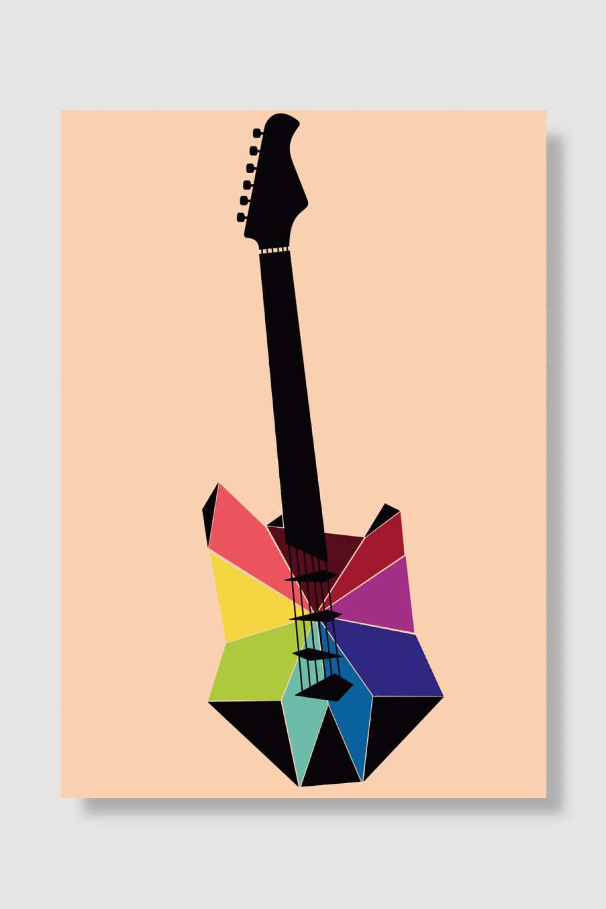 E Guitar Müzik Poster Çerçevesiz Yüksek Kalite Müzik Afiş Duvar Poster