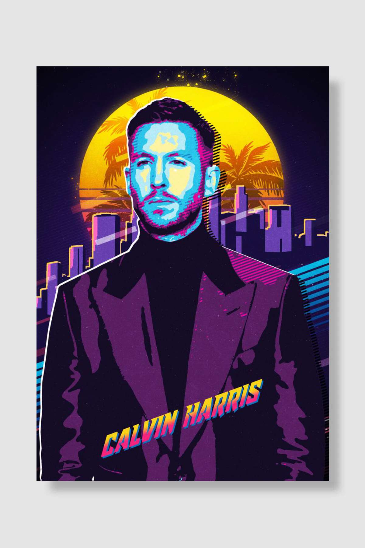 CALVIN HARRIS Müzik Poster Çerçevesiz Yüksek Kalite Müzik Afiş Duvar Poster