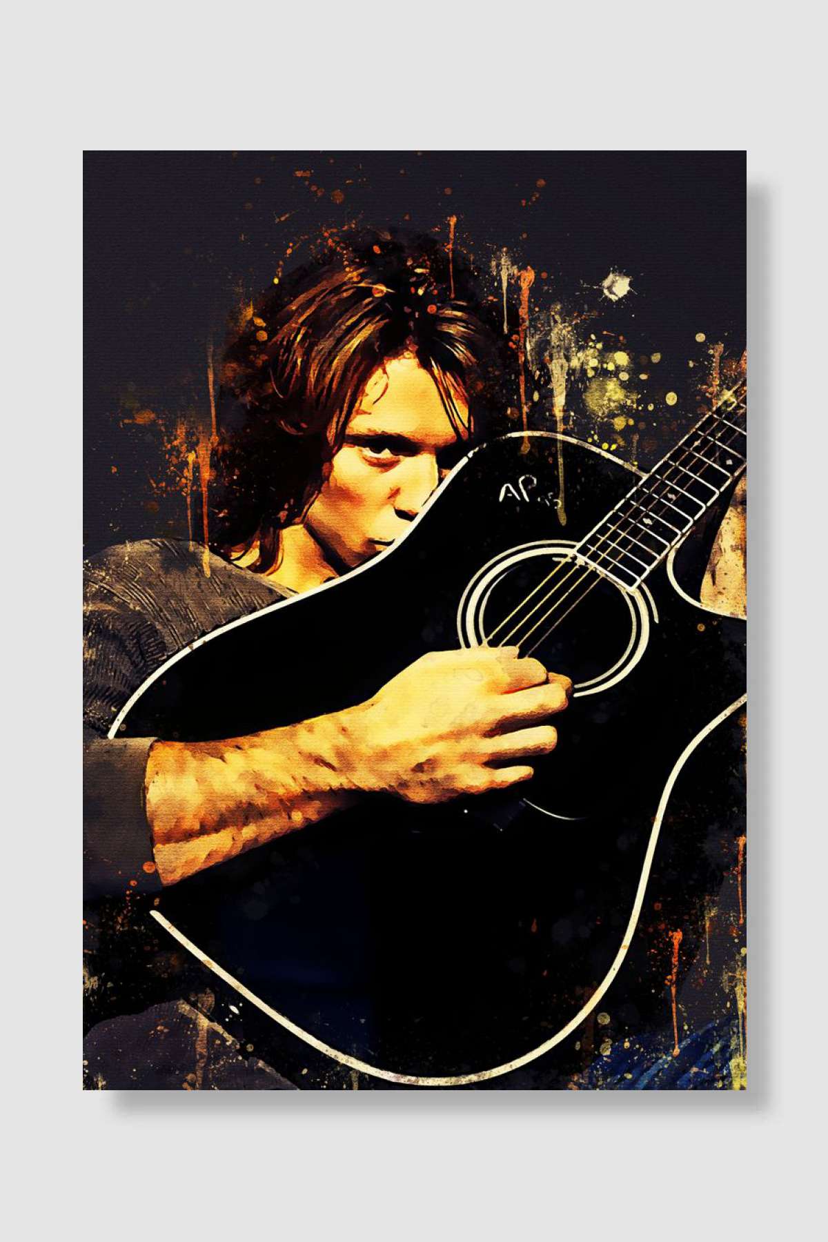 Jon Bon Jovi Müzik Poster Çerçevesiz Yüksek Kalite Müzik Afiş Duvar Poster