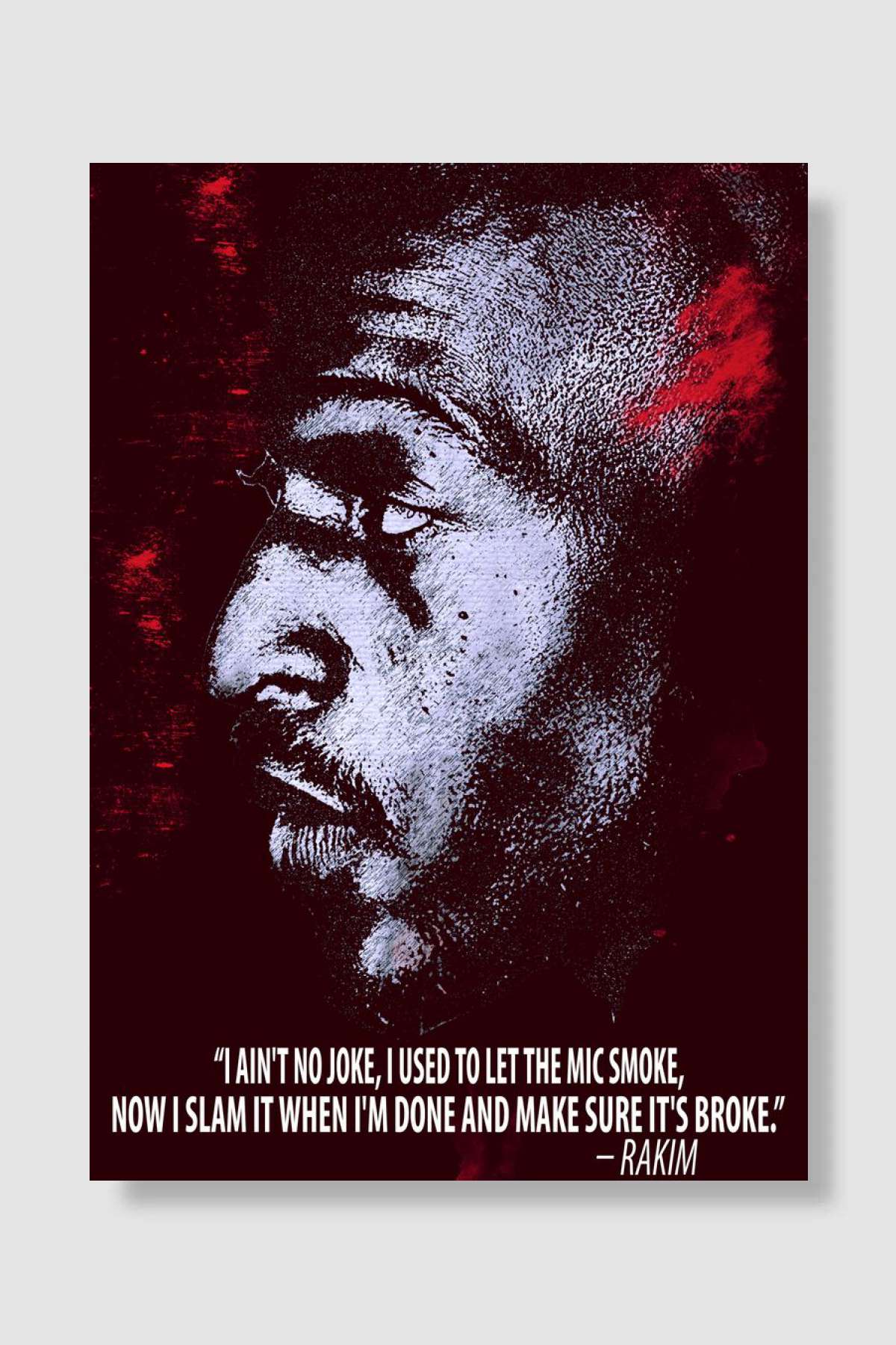 Rakim Müzik Poster Çerçevesiz Yüksek Kalite Müzik Afiş Duvar Poster