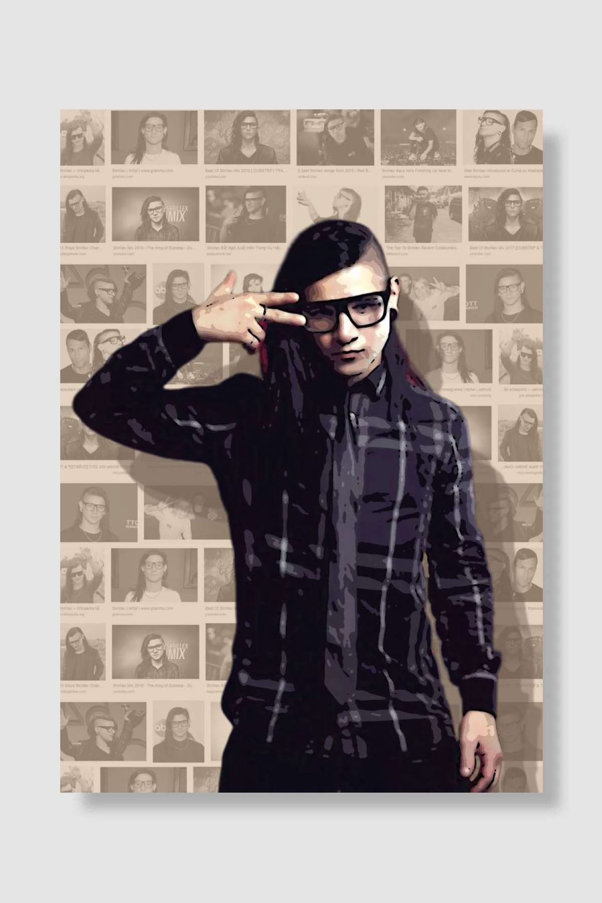 Skrillex Müzik Poster Çerçevesiz Yüksek Kalite Müzik Afiş Duvar Poster