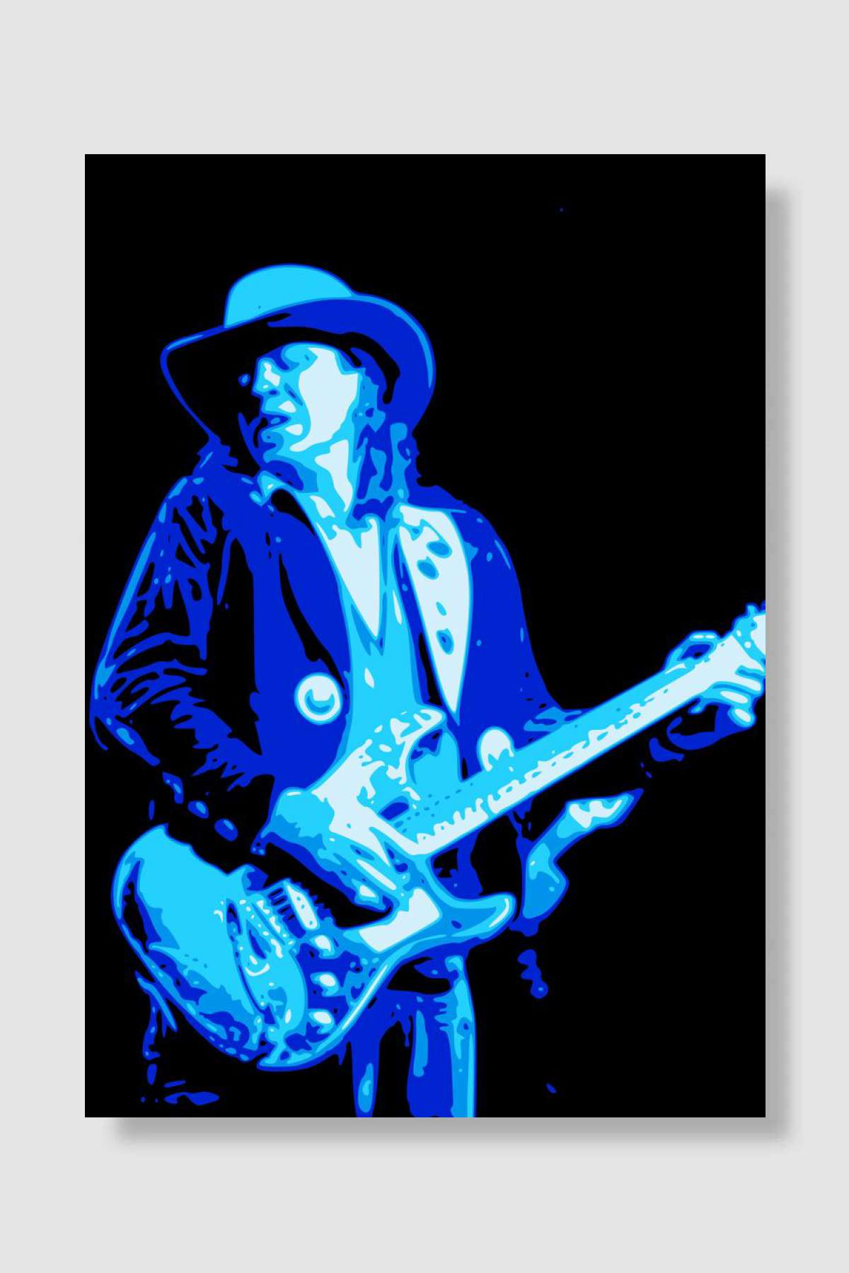 Stevie Ray Vaughn Müzik Poster Çerçevesiz Yüksek Kalite Müzik Afiş Duvar Poster