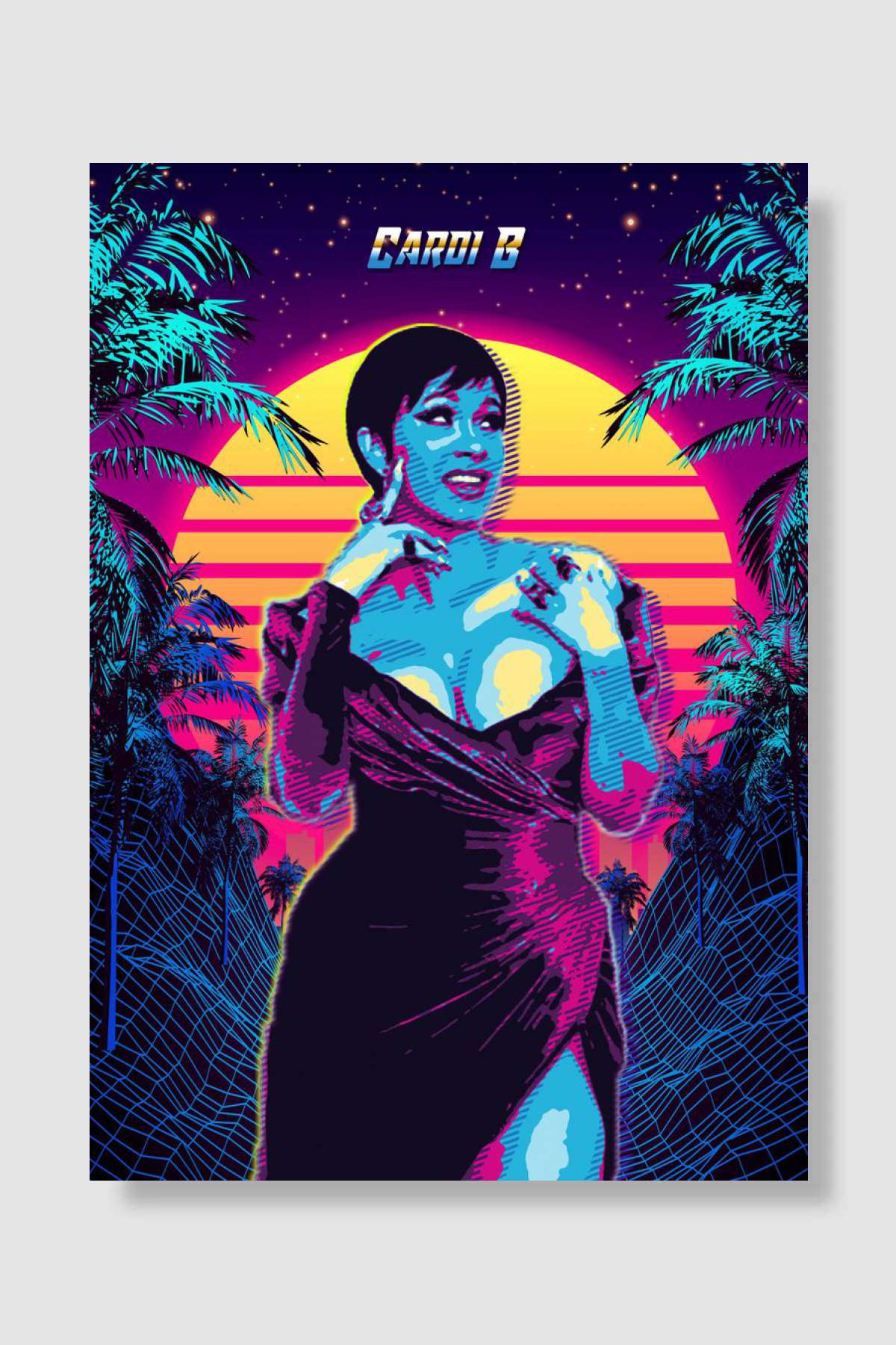 cardi b Müzik Poster Çerçevesiz Yüksek Kalite Müzik Afiş Duvar Poster - En İyi Fiyatlarla