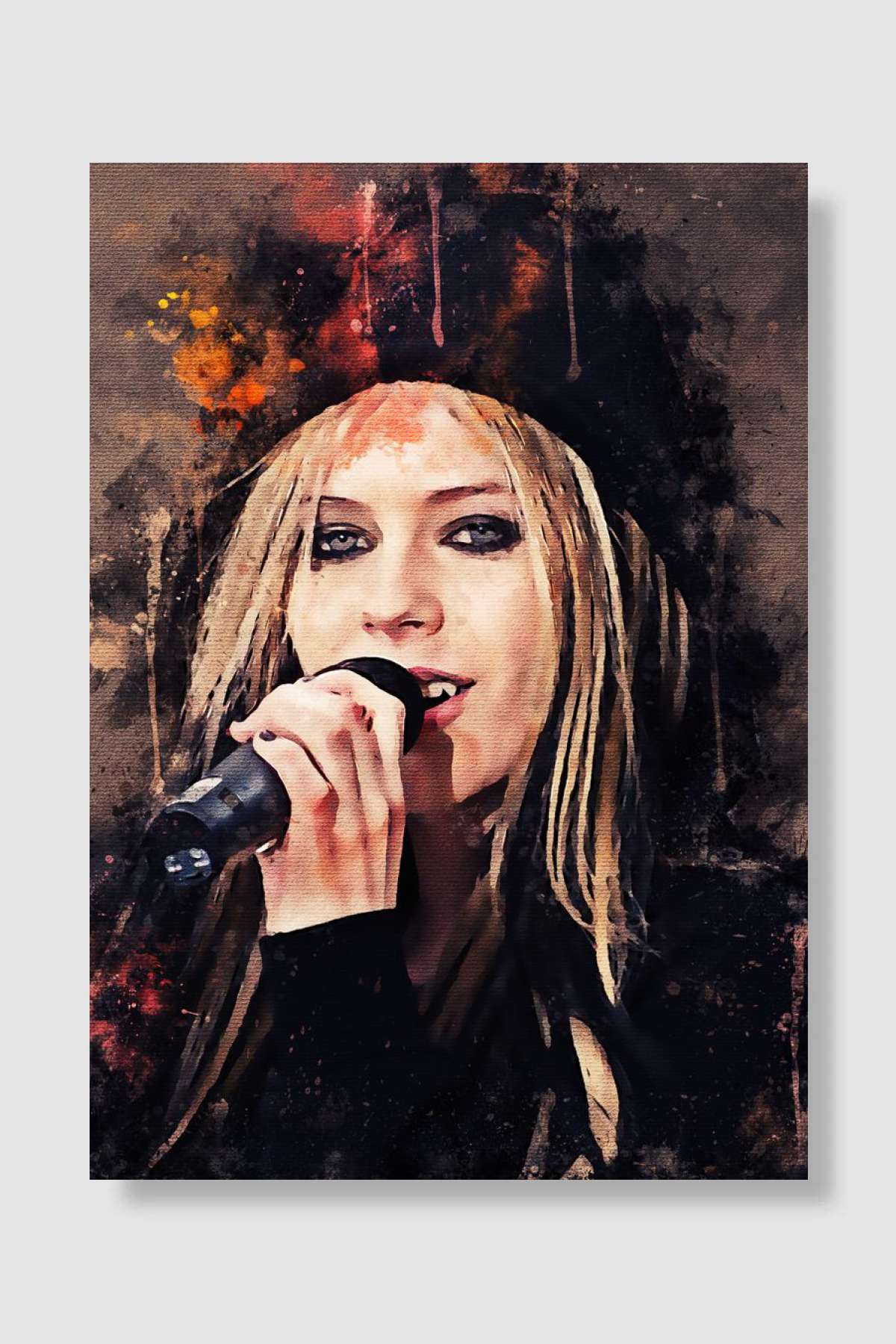 Avril Lavigne Müzik Poster Çerçevesiz Yüksek Kalite Müzik Afiş Duvar Poster