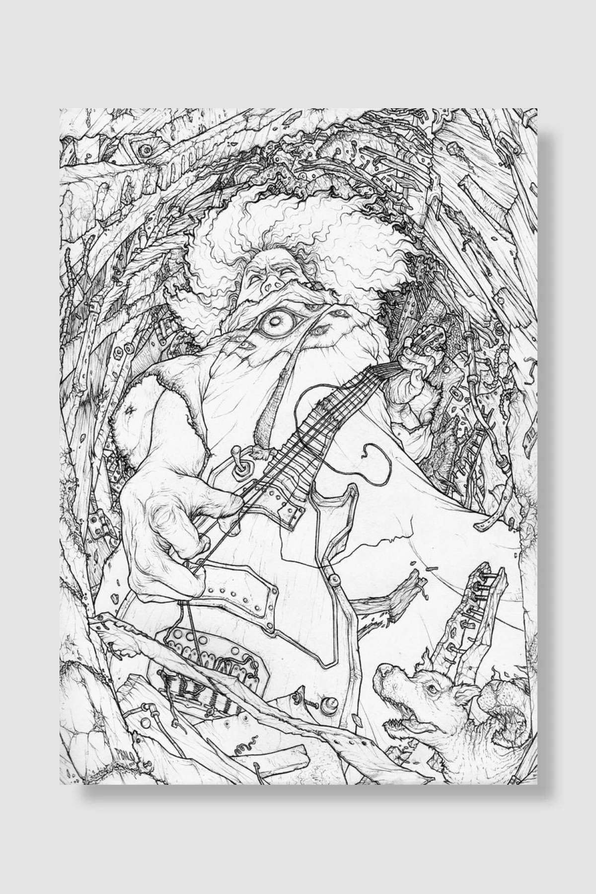 King Buzzo Müzik Poster Çerçevesiz Yüksek Kalite Müzik Afiş Duvar Poster