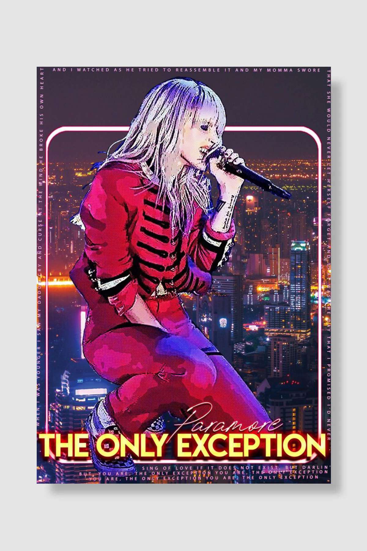 The Only Exception Müzik Poster Çerçevesiz Yüksek Kalite Müzik Afiş Duvar Poster