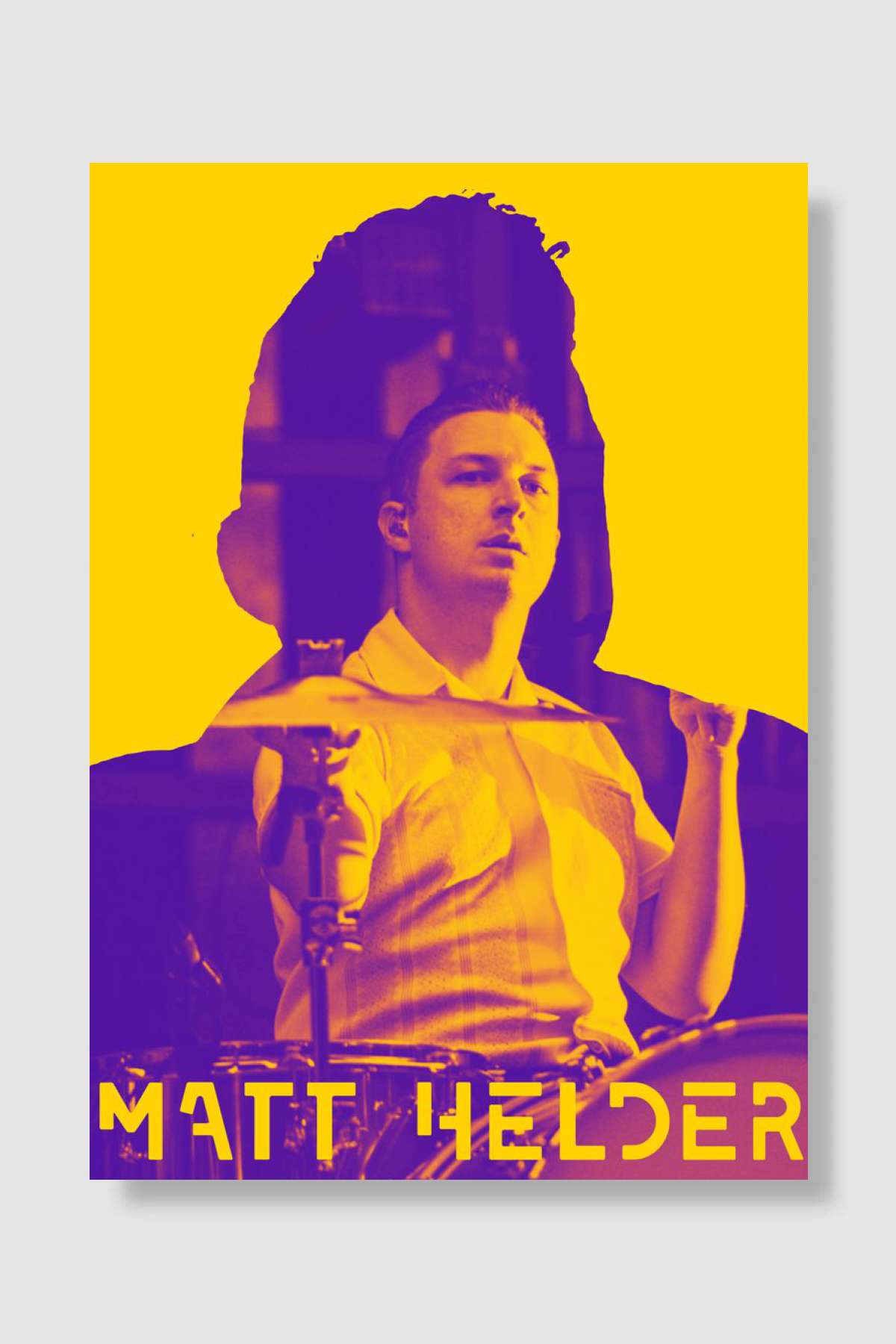 Matt Helders Illustration Müzik Poster Çerçevesiz Yüksek Kalite Müzik Afiş Duvar Poster
