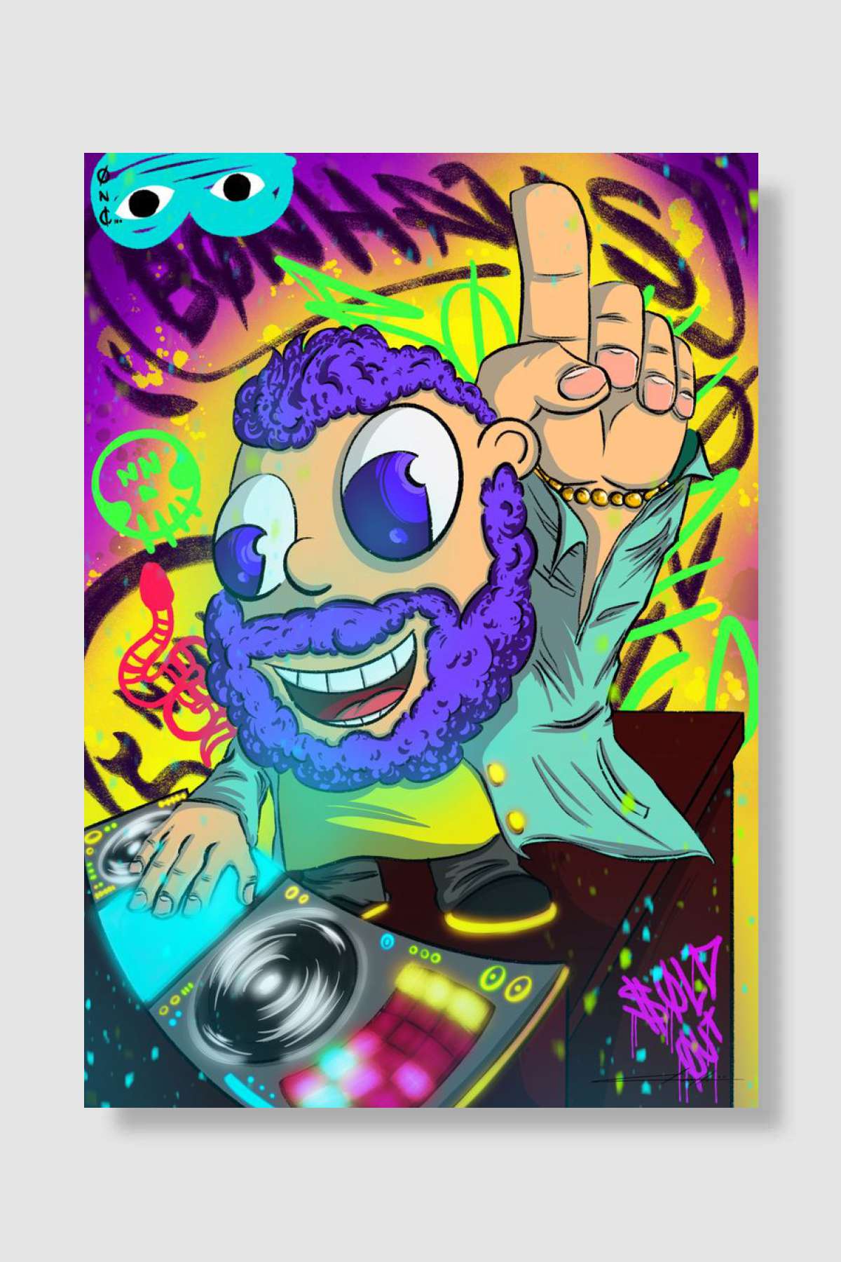 DJBON Müzik Poster Çerçevesiz Yüksek Kalite Müzik Afiş Duvar Poster