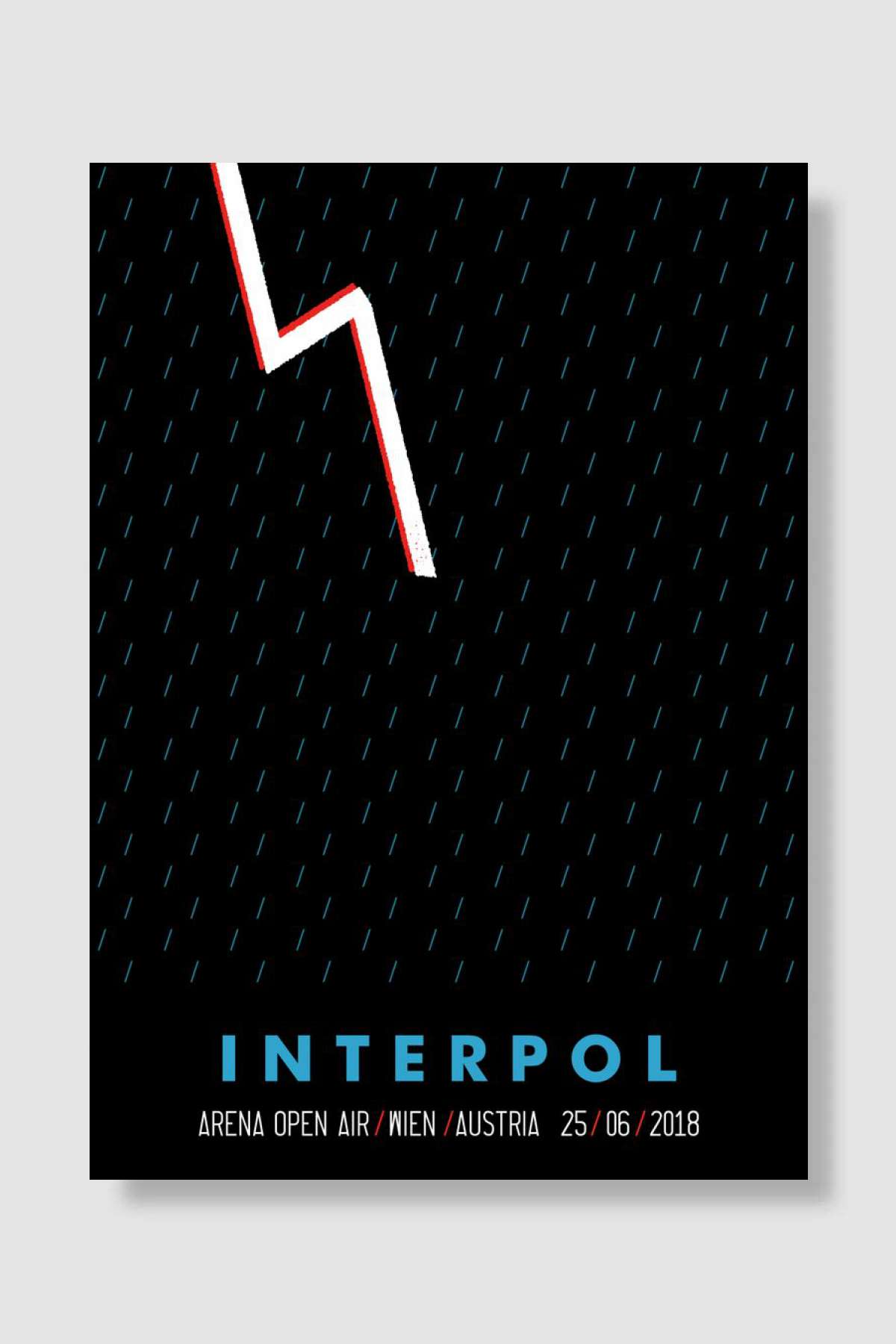 Interpol in Vienna Müzik Poster Çerçevesiz Yüksek Kalite Müzik Afiş Duvar Poster