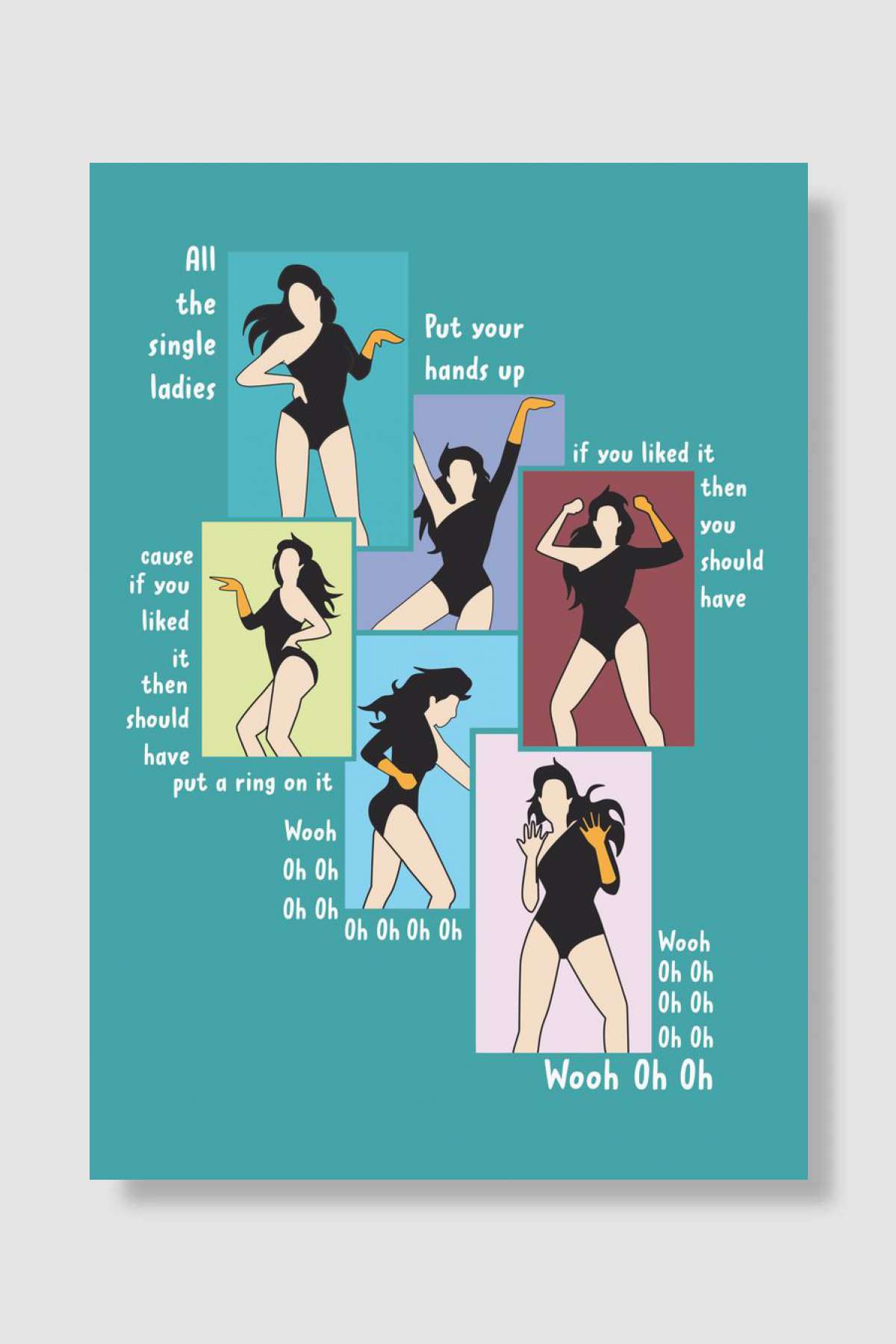 All The Single Ladies Müzik Poster Çerçevesiz Yüksek Kalite Müzik Afiş Duvar Poster