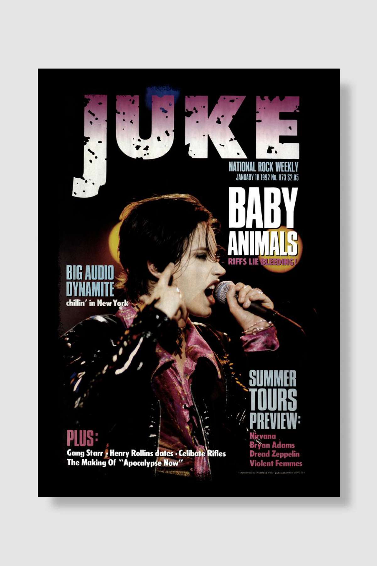 Baby Animals Juke Cover 92 Müzik Poster Çerçevesiz Yüksek Kalite Müzik Afiş Duvar Poster