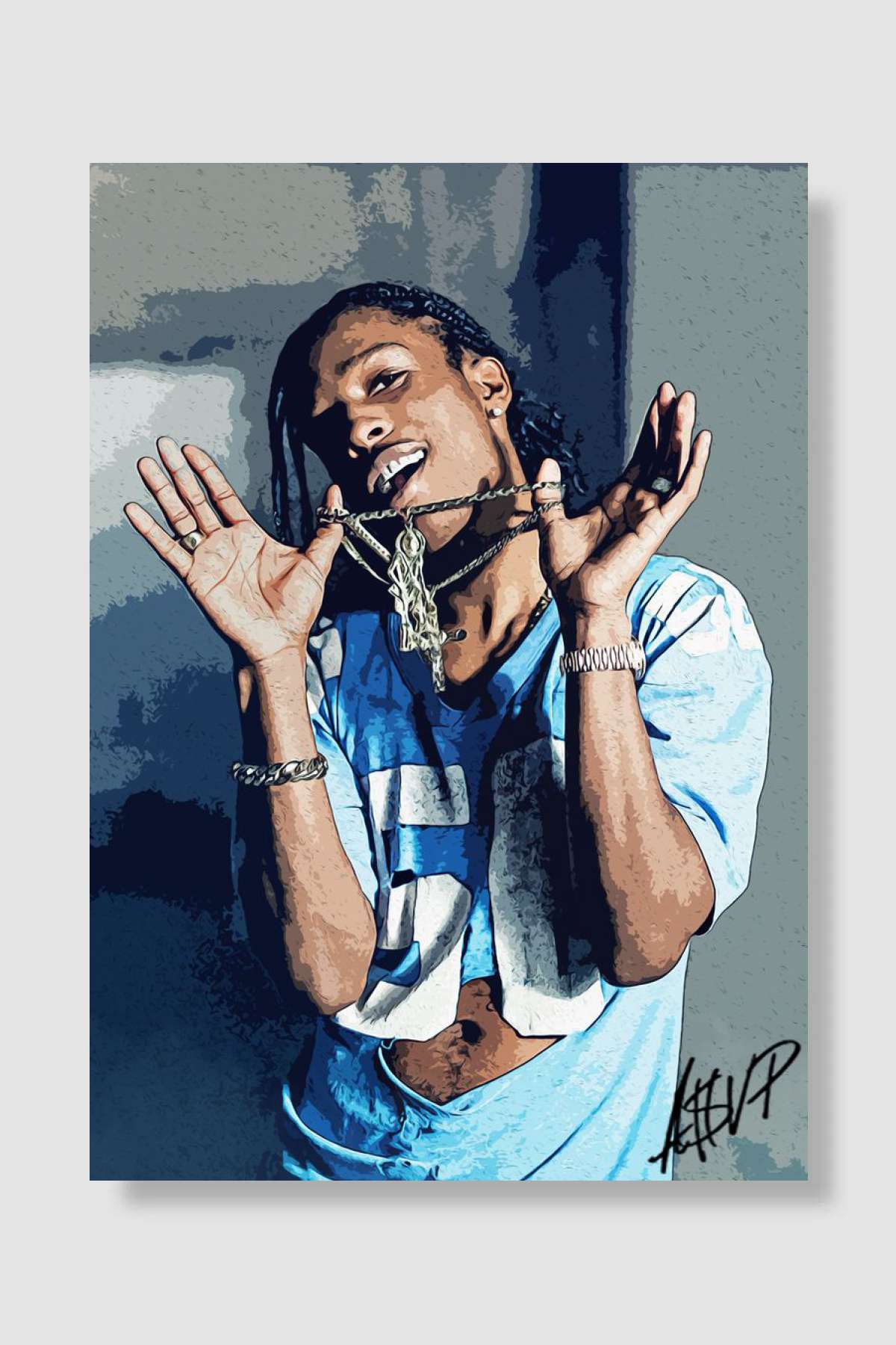 ASAP Rocky Müzik Poster Çerçevesiz Yüksek Kalite Müzik Afiş Duvar Poster