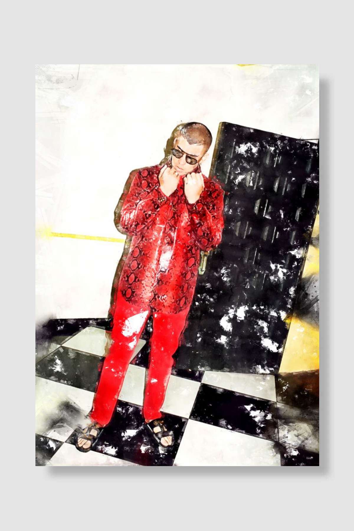 Bad Bunny 22 Müzik Poster Çerçevesiz Yüksek Kalite Müzik Afiş Duvar Poster