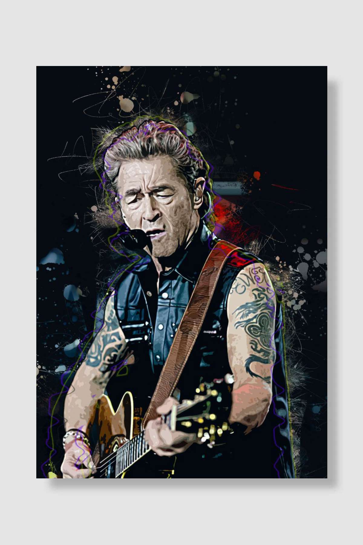 Peter Maffay Müzik Poster Çerçevesiz Yüksek Kalite Müzik Afiş Duvar Poster