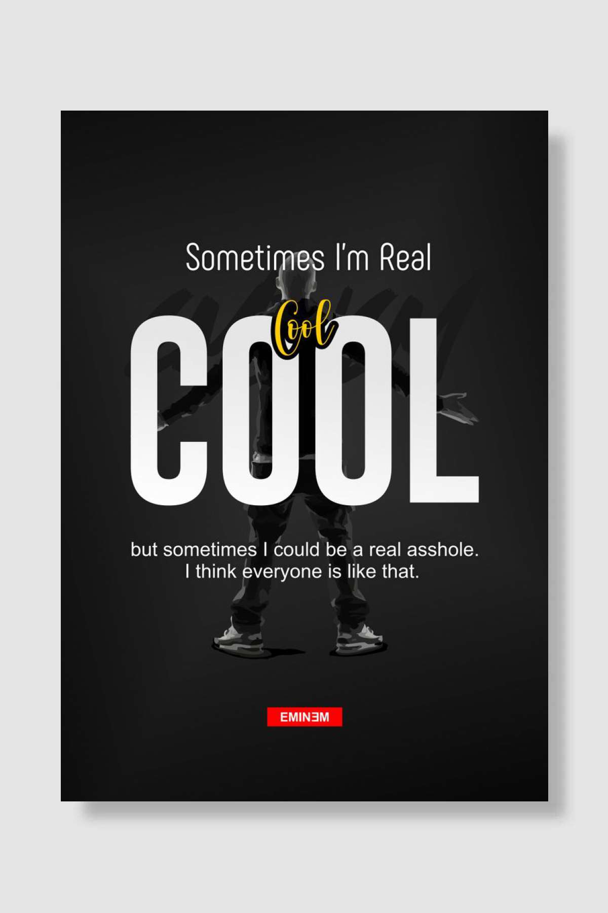 iam cool Müzik Poster Çerçevesiz Yüksek Kalite Müzik Afiş Duvar Poster