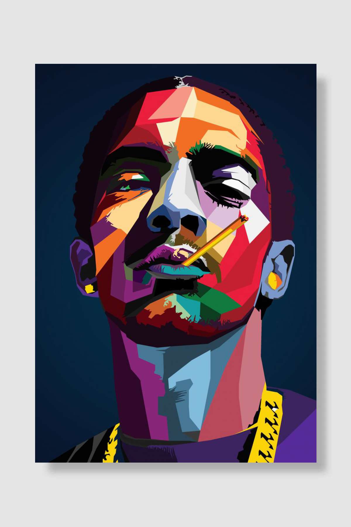 Nipsey Hussle Wpap Popart Müzik Poster Çerçevesiz Yüksek Kalite Müzik Afiş Duvar Poster