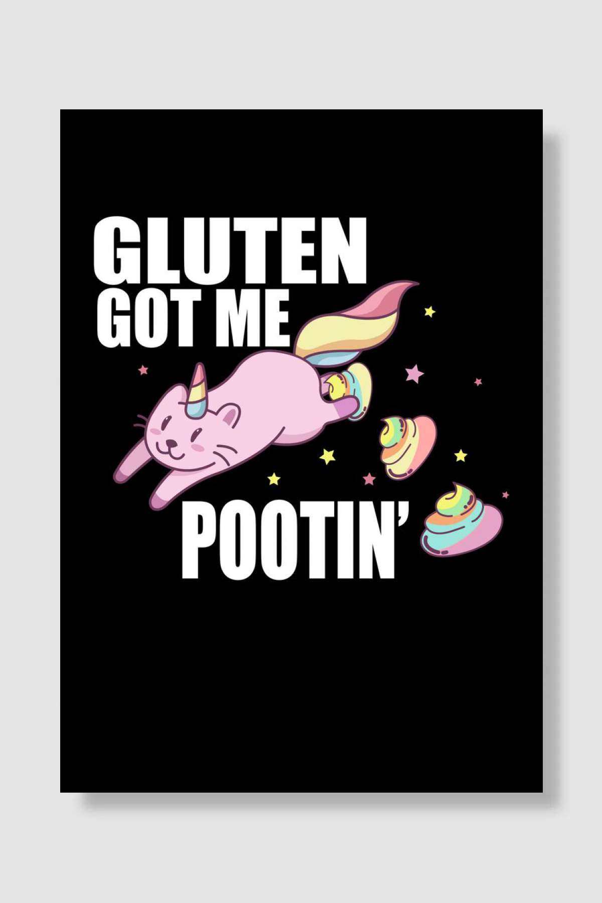 Gluten Free Funny Gluten Müzik Poster Çerçevesiz Yüksek Kalite Müzik Afiş Duvar Poster