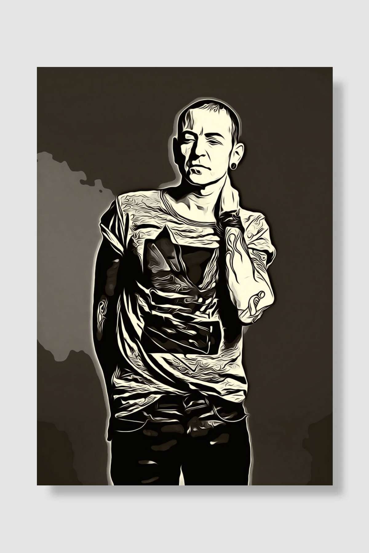 chester bennington show Müzik Poster Çerçevesiz Yüksek Kalite Müzik Afiş Duvar Poster - En İyi Fiyatlarla
