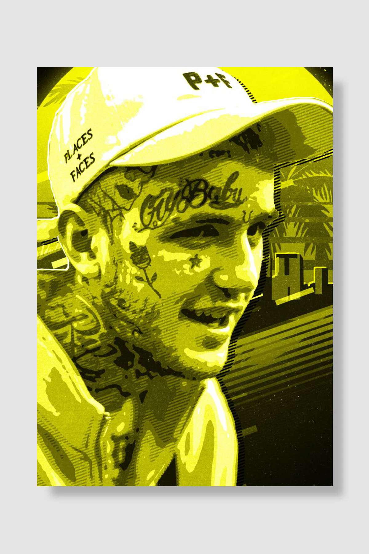 Lil Peep Yellow retro Müzik Poster Çerçevesiz Yüksek Kalite Müzik Afiş Duvar Poster