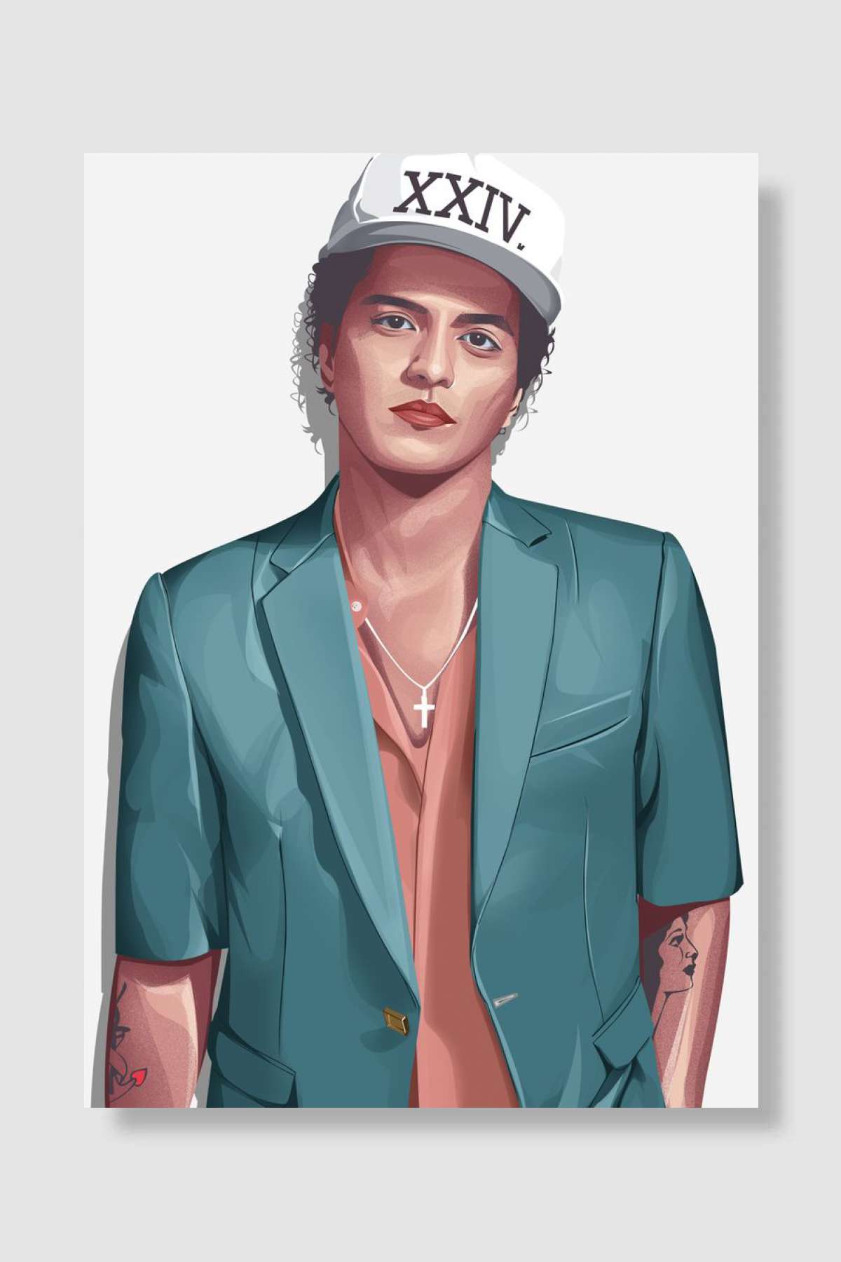 Bruno Mars Müzik Poster Çerçevesiz Yüksek Kalite Müzik Afiş Duvar Poster