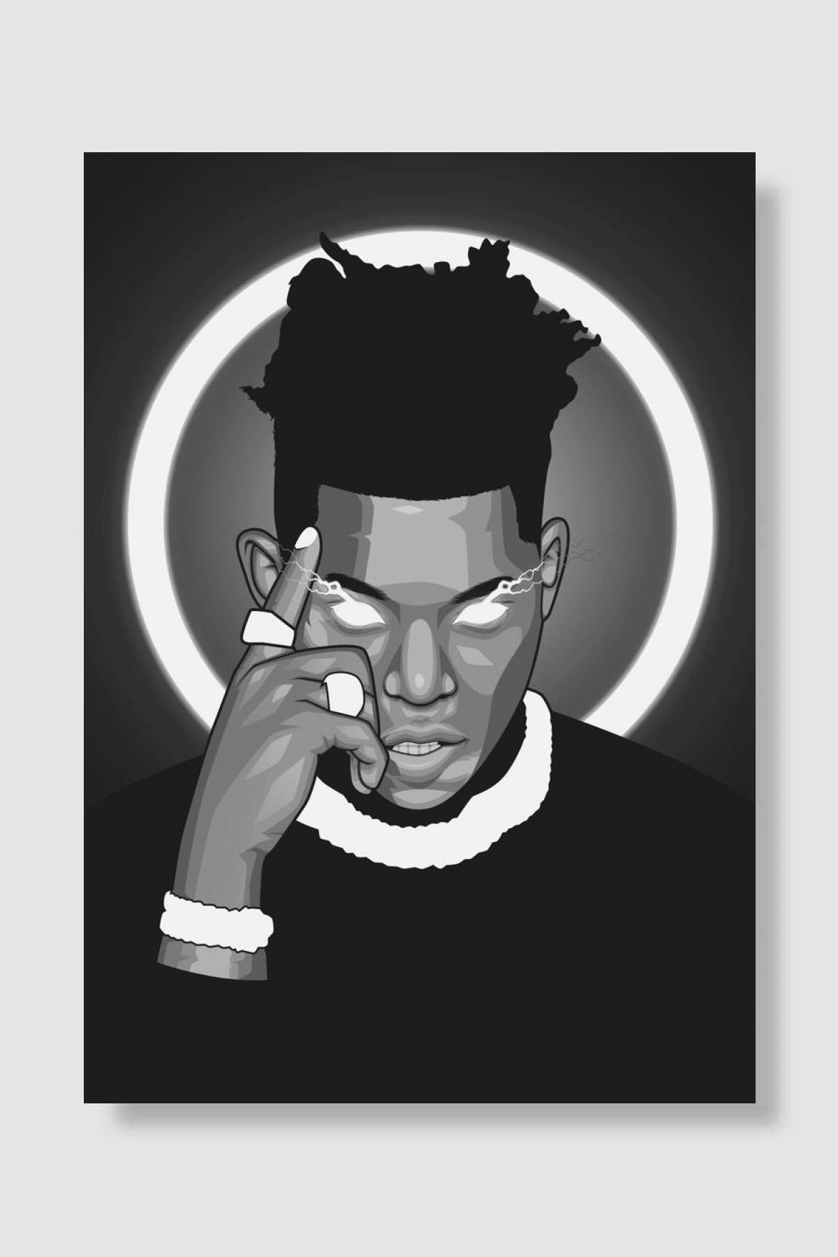 Yung Bleu Müzik Poster Çerçevesiz Yüksek Kalite Müzik Afiş Duvar Poster