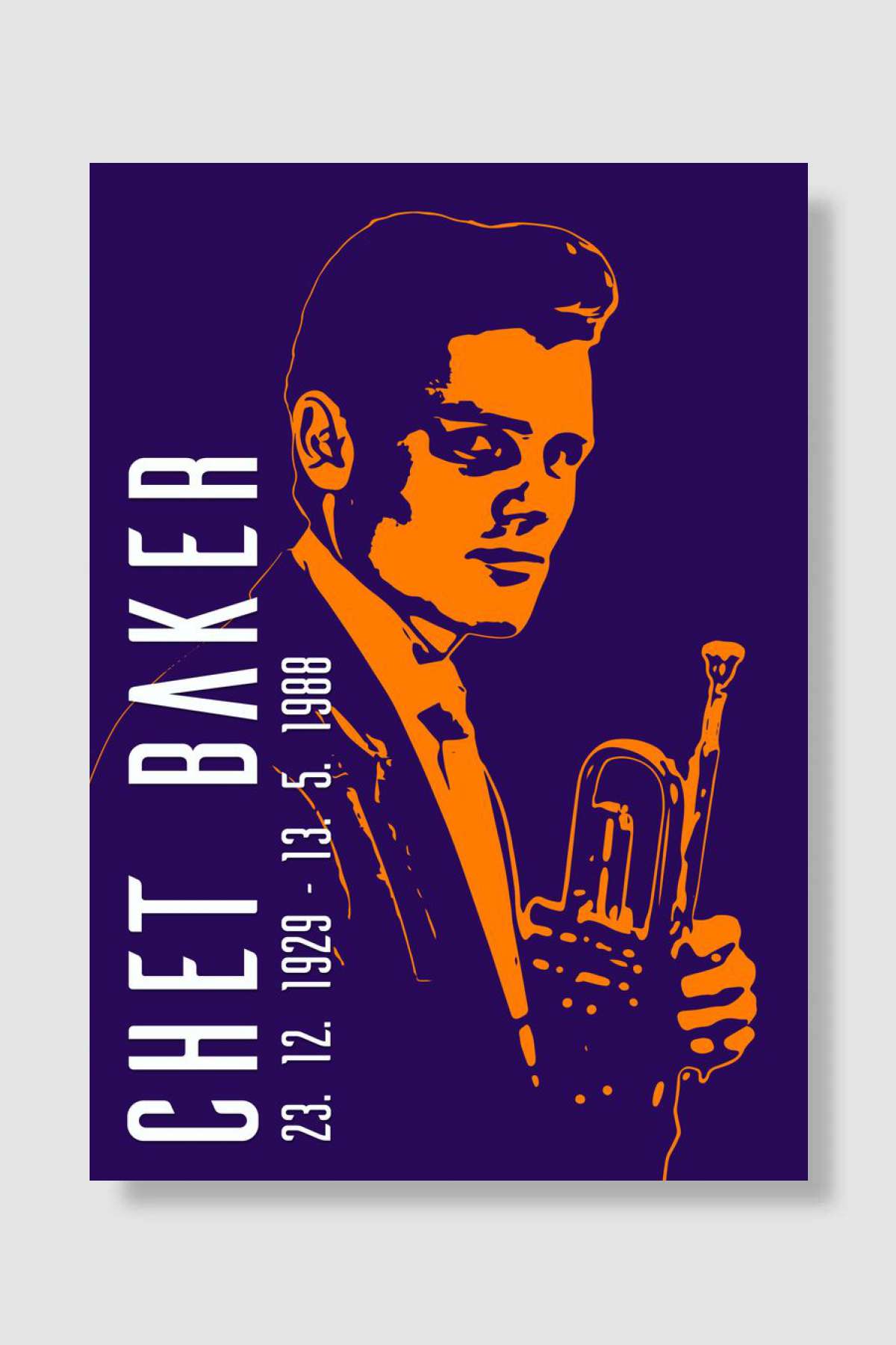 Chet Baker Müzik Poster Çerçevesiz Yüksek Kalite Müzik Afiş Duvar Poster - En İyi Fiyatlarla