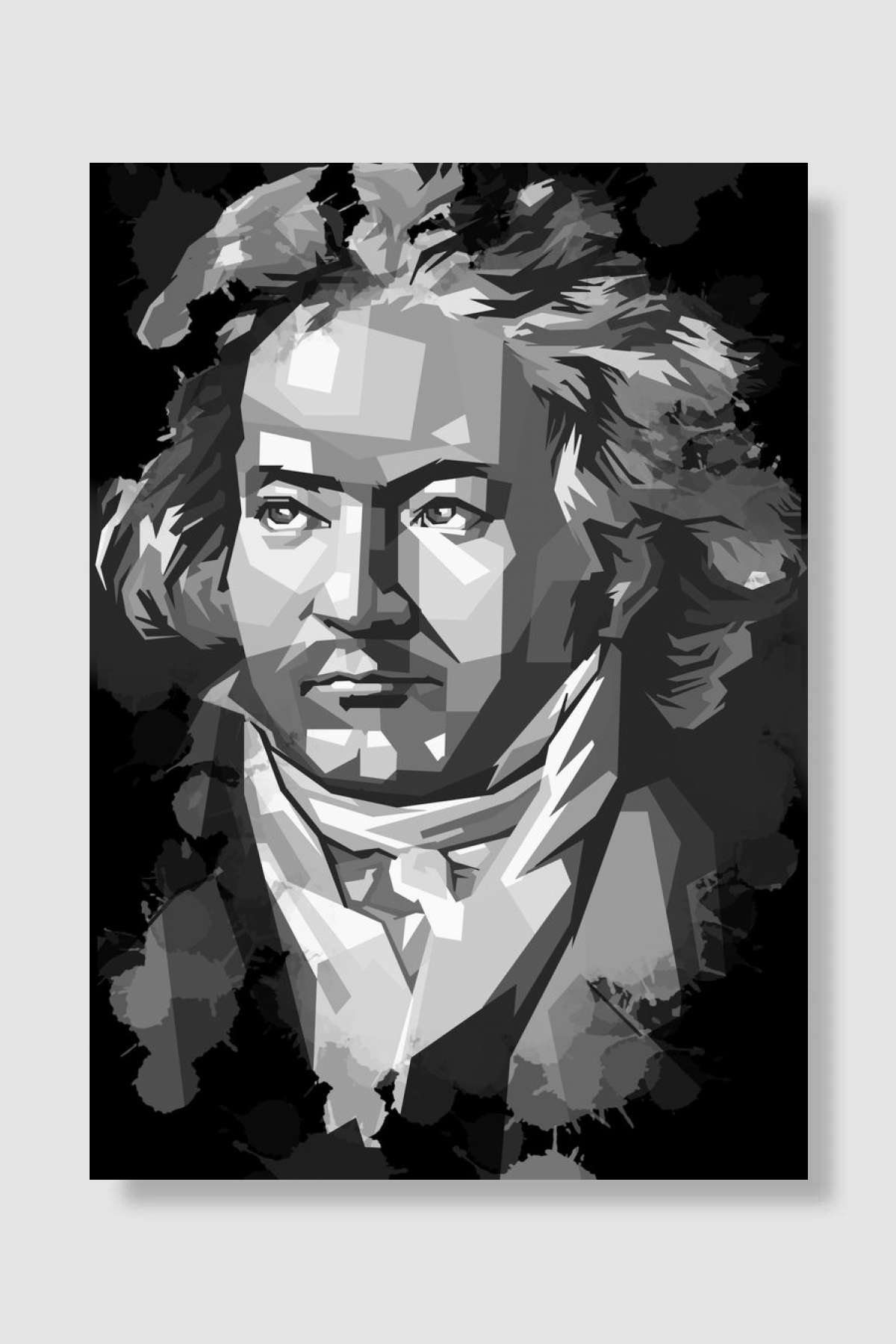 Ludwig Van Beetoven Müzik Poster Çerçevesiz Yüksek Kalite Müzik Afiş Duvar Poster - En İyi Fiyatlarla