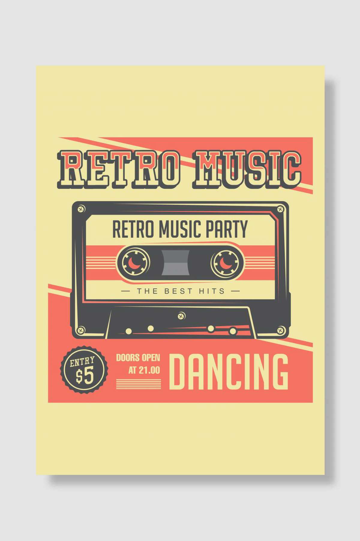 80s Retro Müzik Poster Çerçevesiz Yüksek Kalite Müzik Afiş Duvar Poster