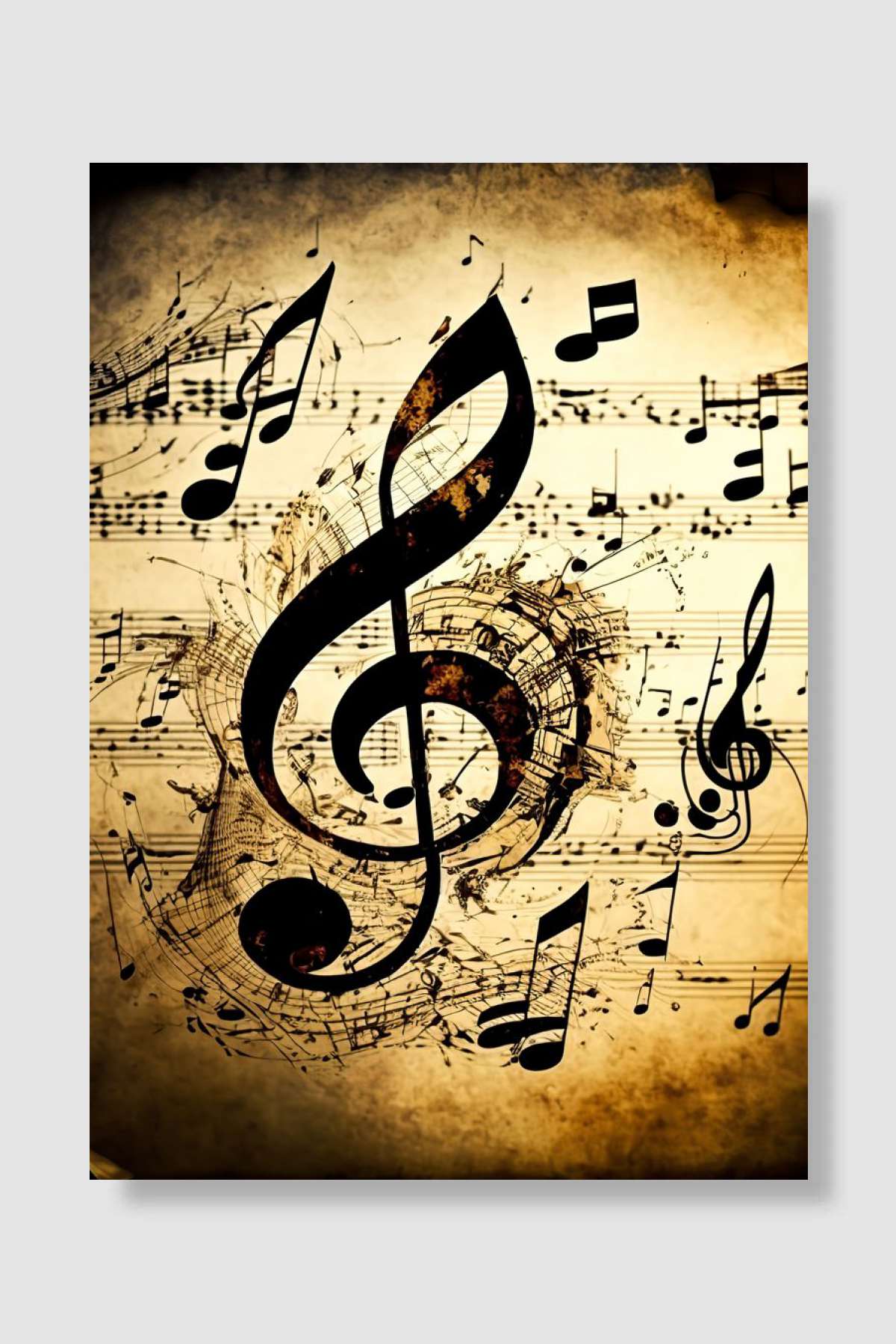 Sheet music Müzik Poster Çerçevesiz Yüksek Kalite Müzik Afiş Duvar Poster