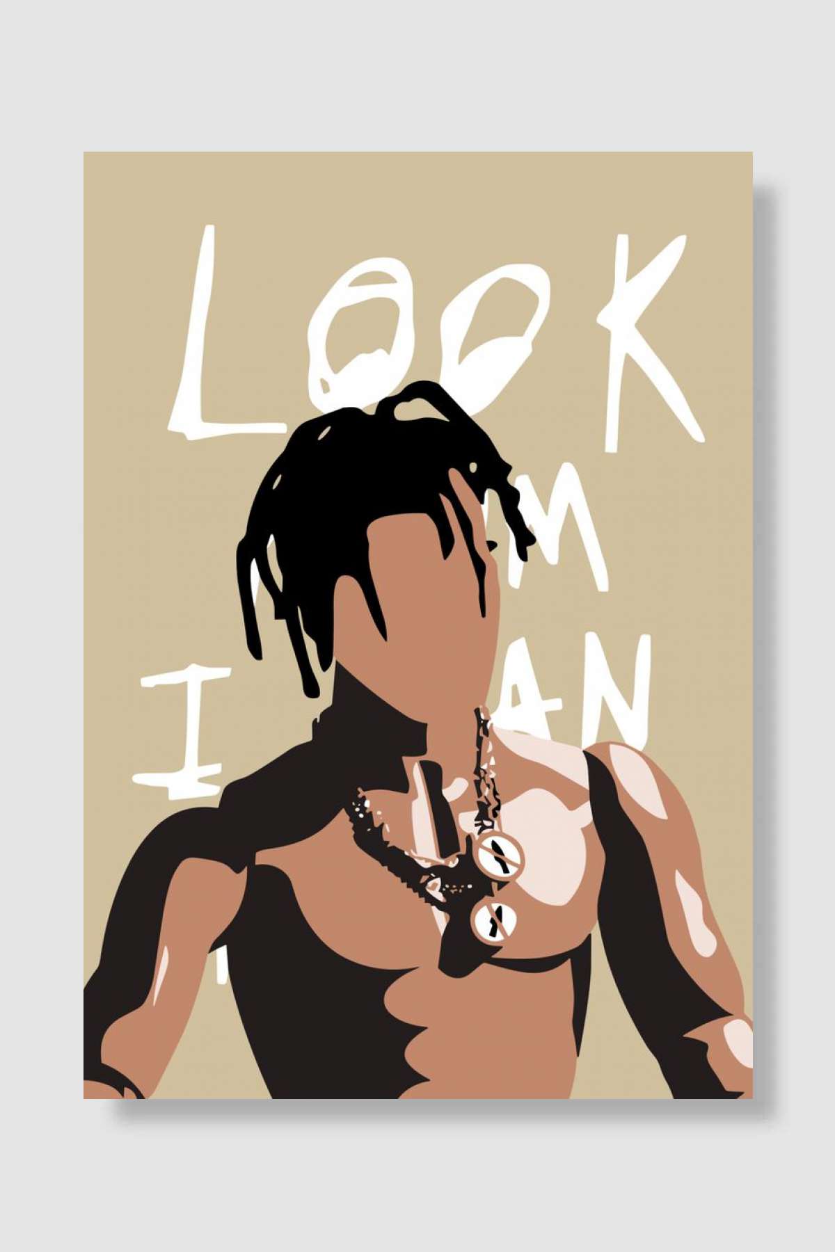 Travis Scott Rapper Müzik Poster Çerçevesiz Yüksek Kalite Müzik Afiş Duvar Poster