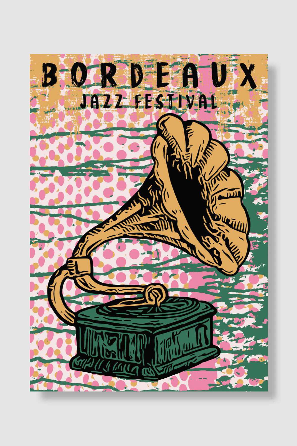 Bordeaux Jazz Festival Müzik Poster Çerçevesiz Yüksek Kalite Müzik Afiş Duvar Poster
