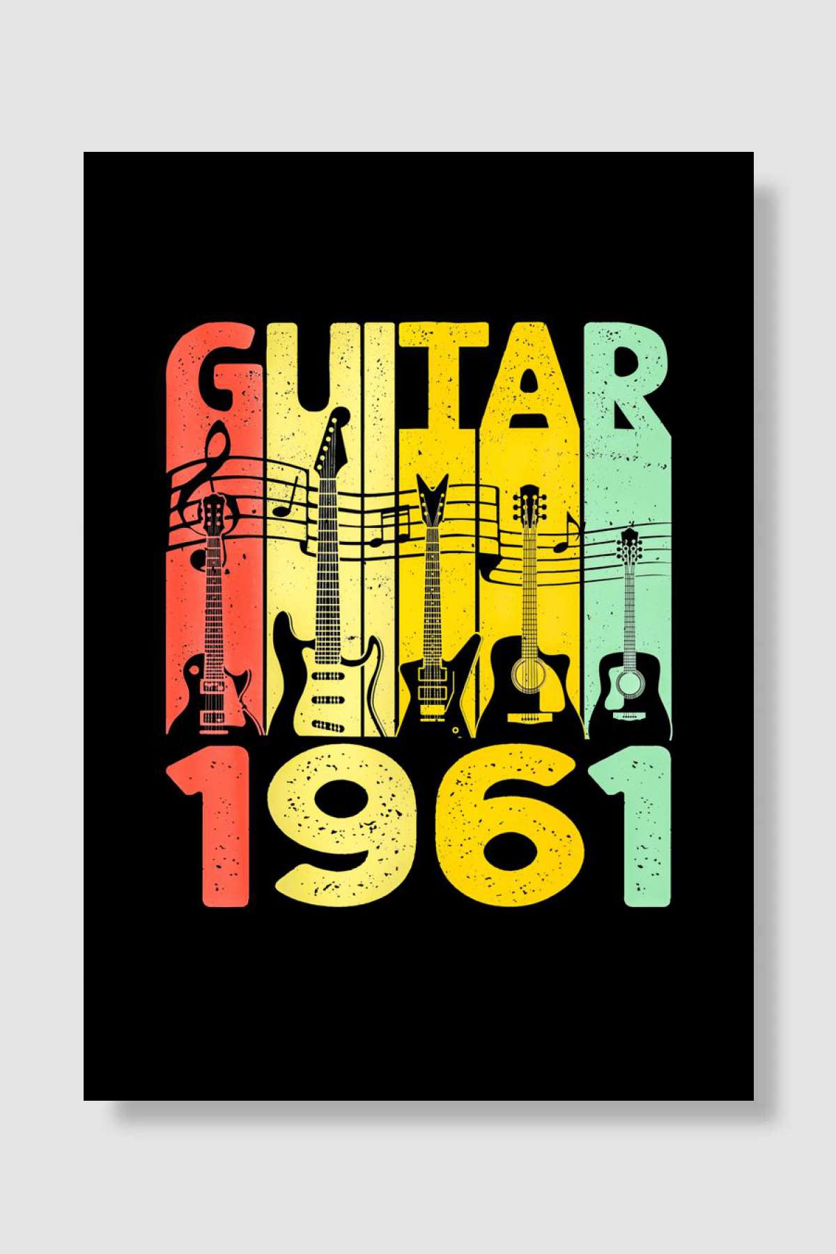 Guitar Müzik Poster Çerçevesiz Yüksek Kalite Müzik Afiş Duvar Poster