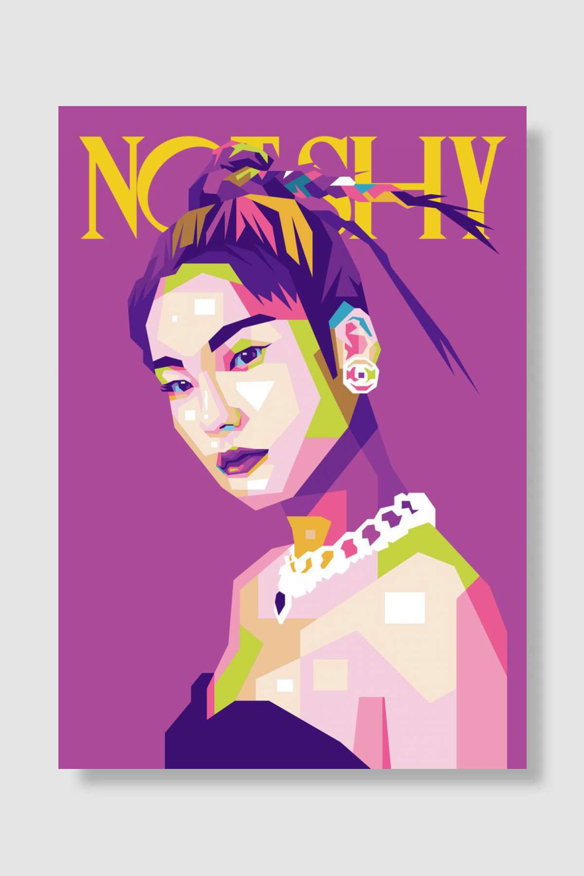 ITZY HWANG YEJI POP ART Müzik Poster Çerçevesiz Yüksek Kalite Müzik Afiş Duvar Poster