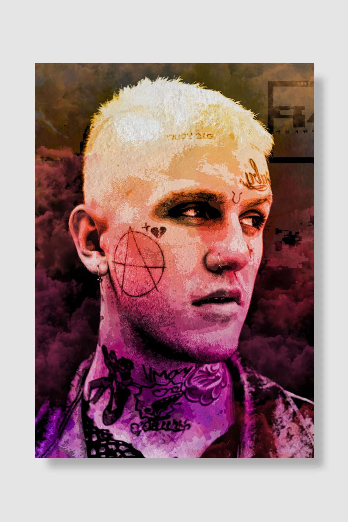 Lil Peep Müzik Poster Çerçevesiz Yüksek Kalite Müzik Afiş Duvar Poster