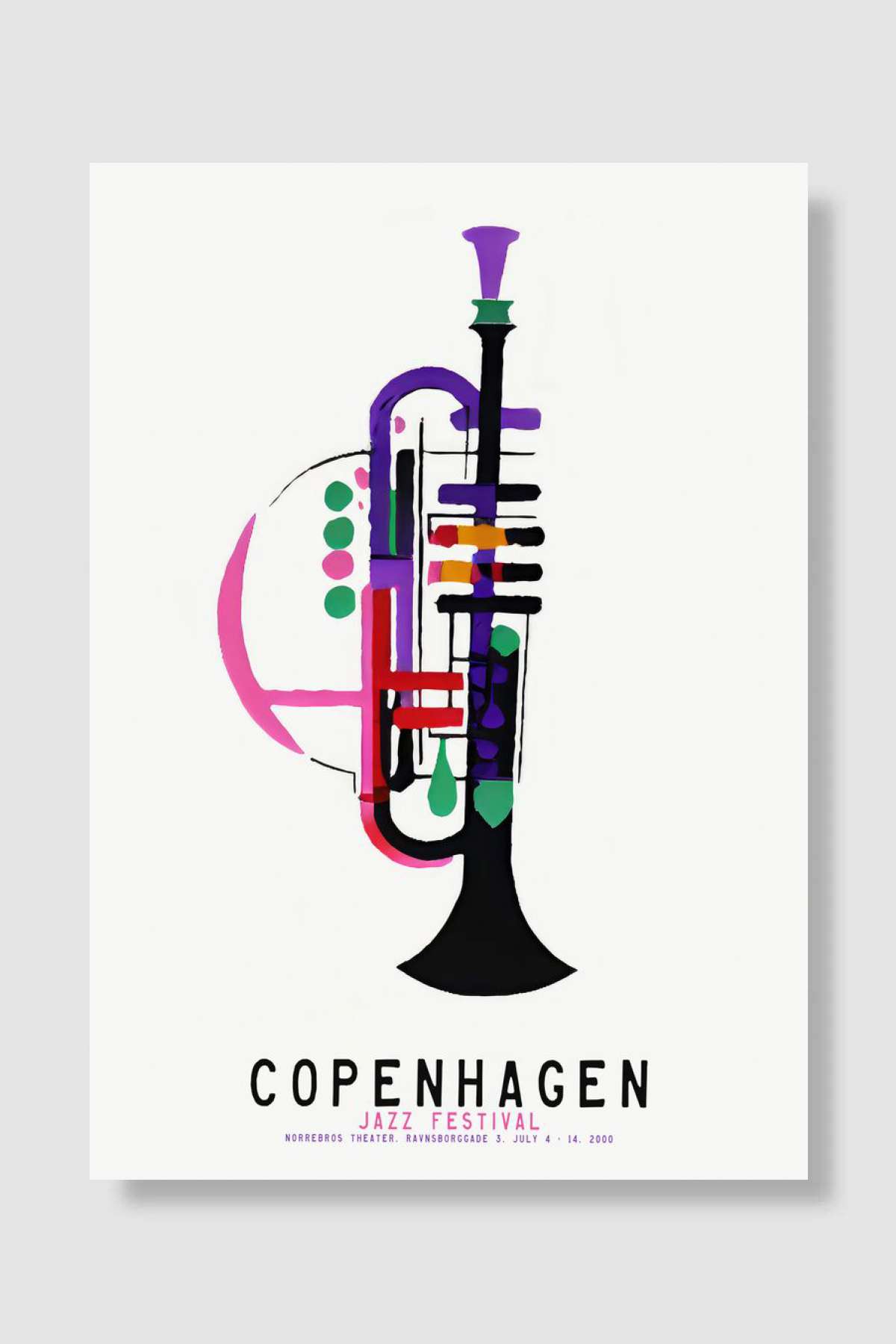 Copenhagen Jazz Festival Müzik Poster Çerçevesiz Yüksek Kalite Müzik Afiş Duvar Poster