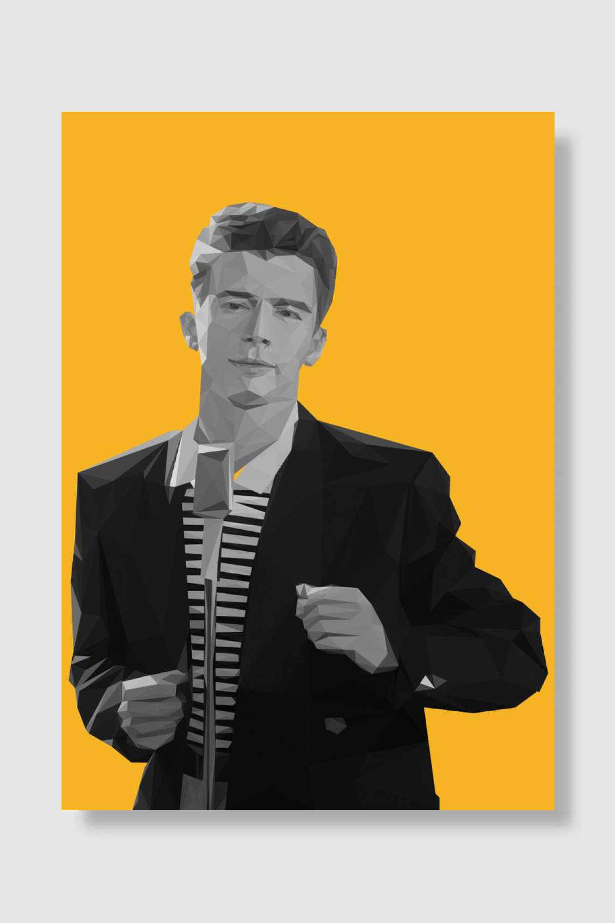 rick roll meme Müzik Poster Çerçevesiz Yüksek Kalite Müzik Afiş Duvar Poster - En İyi Fiyatlarla