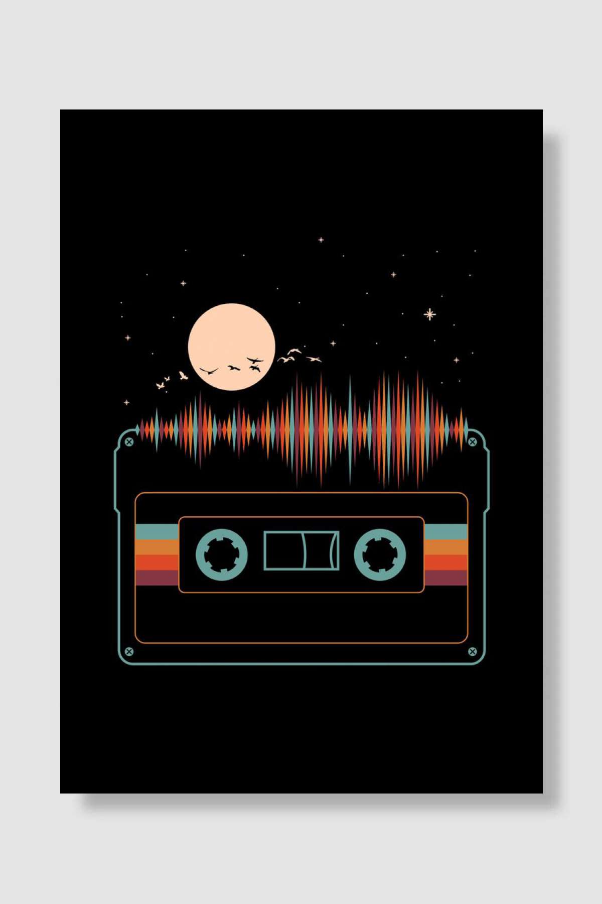 Retro By Nature Müzik Poster Çerçevesiz Yüksek Kalite Müzik Afiş Duvar Poster