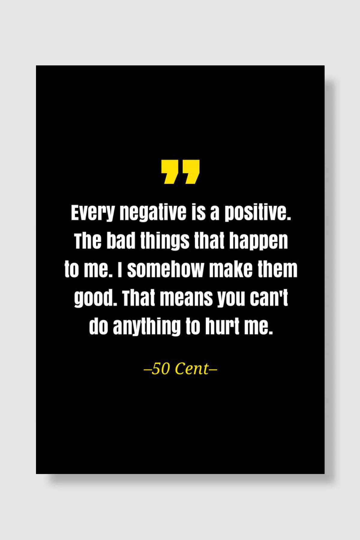 50 cent quote Müzik Poster Çerçevesiz Yüksek Kalite Müzik Afiş Duvar Poster