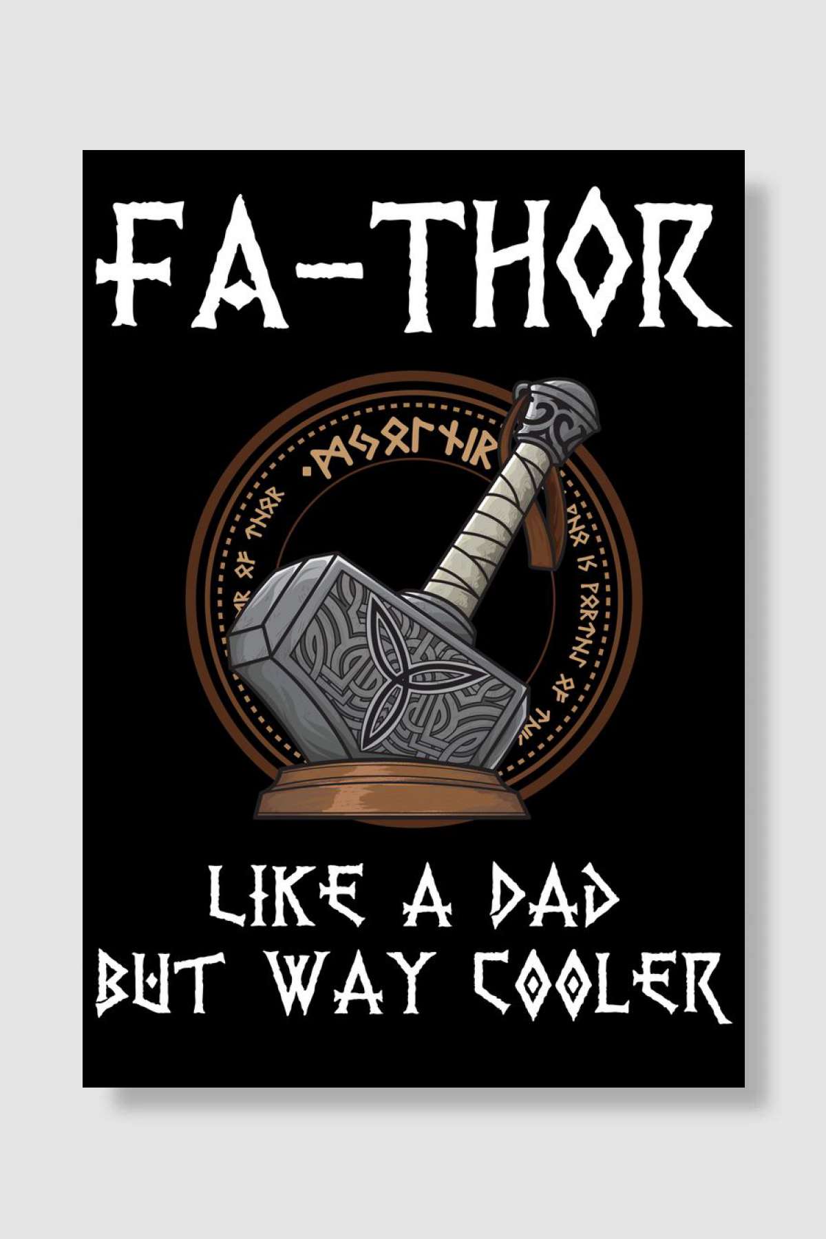 FaThor Viking Fathers Day Müzik Poster Çerçevesiz Yüksek Kalite Müzik Afiş Duvar Poster