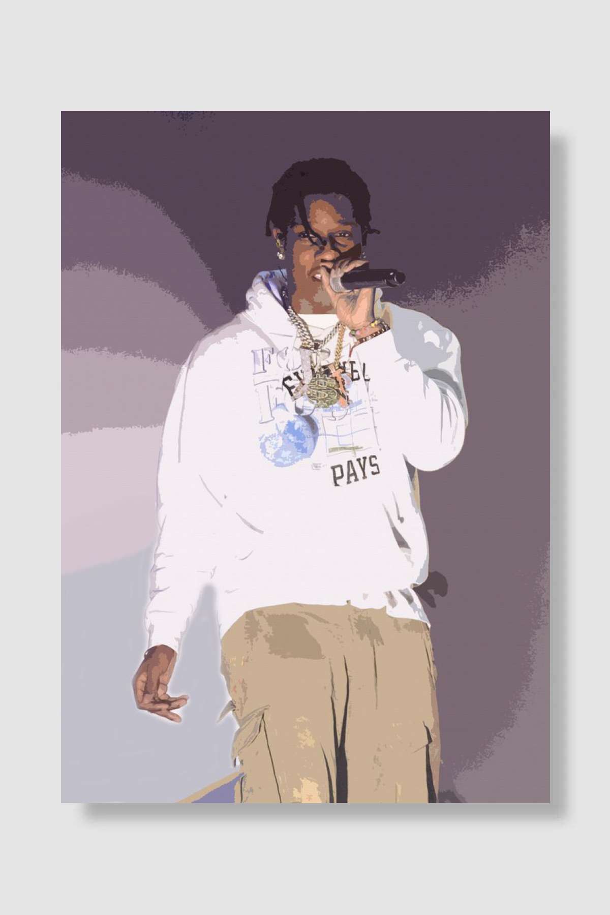 ASAP Rocky Müzik Poster Çerçevesiz Yüksek Kalite Müzik Afiş Duvar Poster