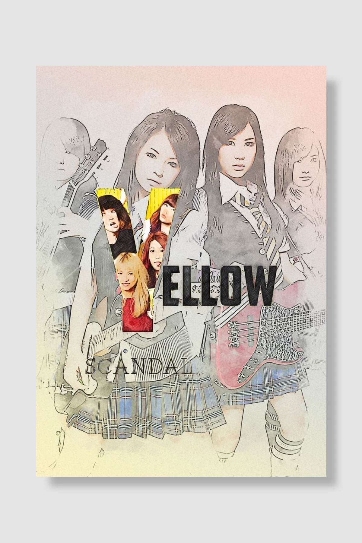 Scandal Müzik Poster Çerçevesiz Yüksek Kalite Müzik Afiş Duvar Poster