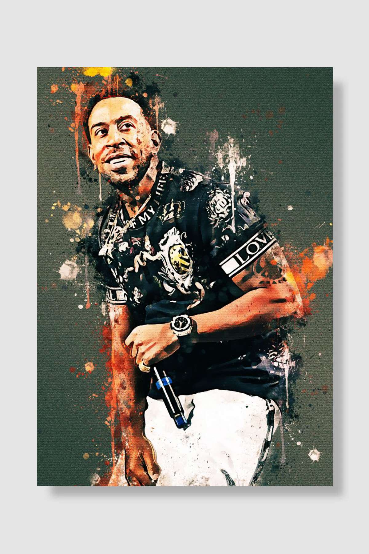 Ludacris Müzik Poster Çerçevesiz Yüksek Kalite Müzik Afiş Duvar Poster