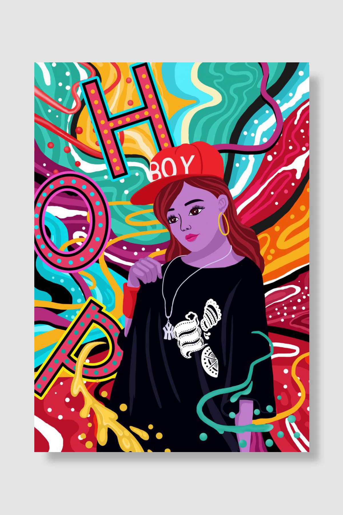 Best Hip Hop Girl Müzik Poster Çerçevesiz Yüksek Kalite Müzik Afiş Duvar Poster